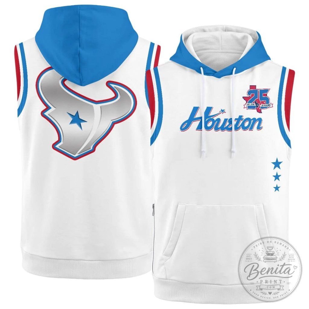 Houston Texans Star Edition Sleeveless Hoodie Tank Top 6 Houston Texans Star Edition Sleeveless Hoodie Tank Top