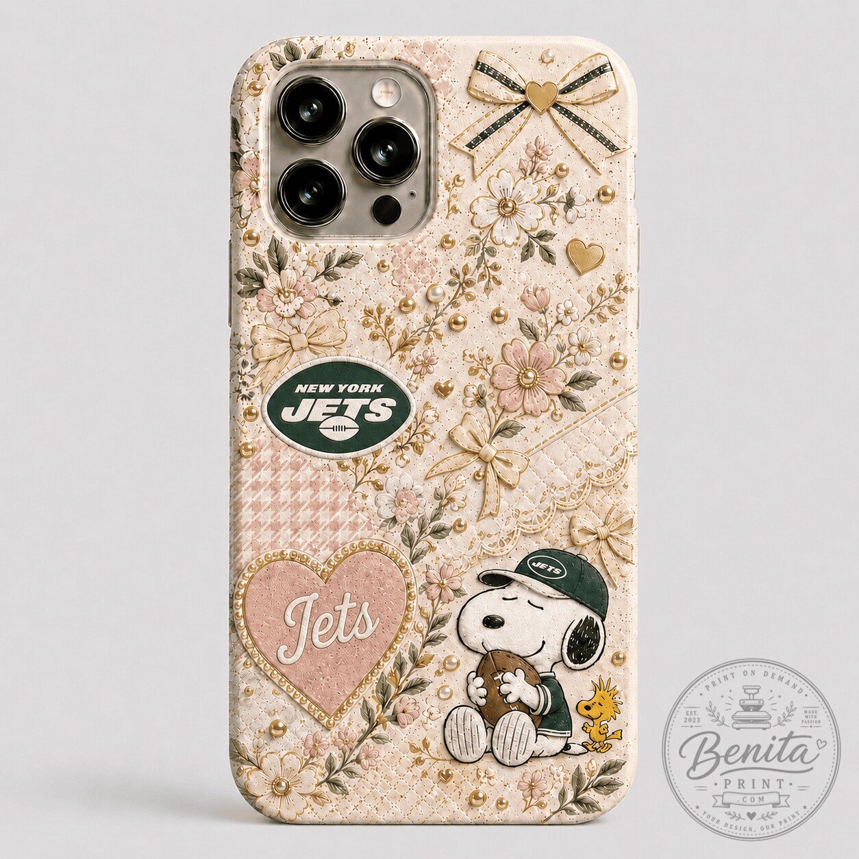 New York Jets Football Snoopy Floral Cute Phone Case