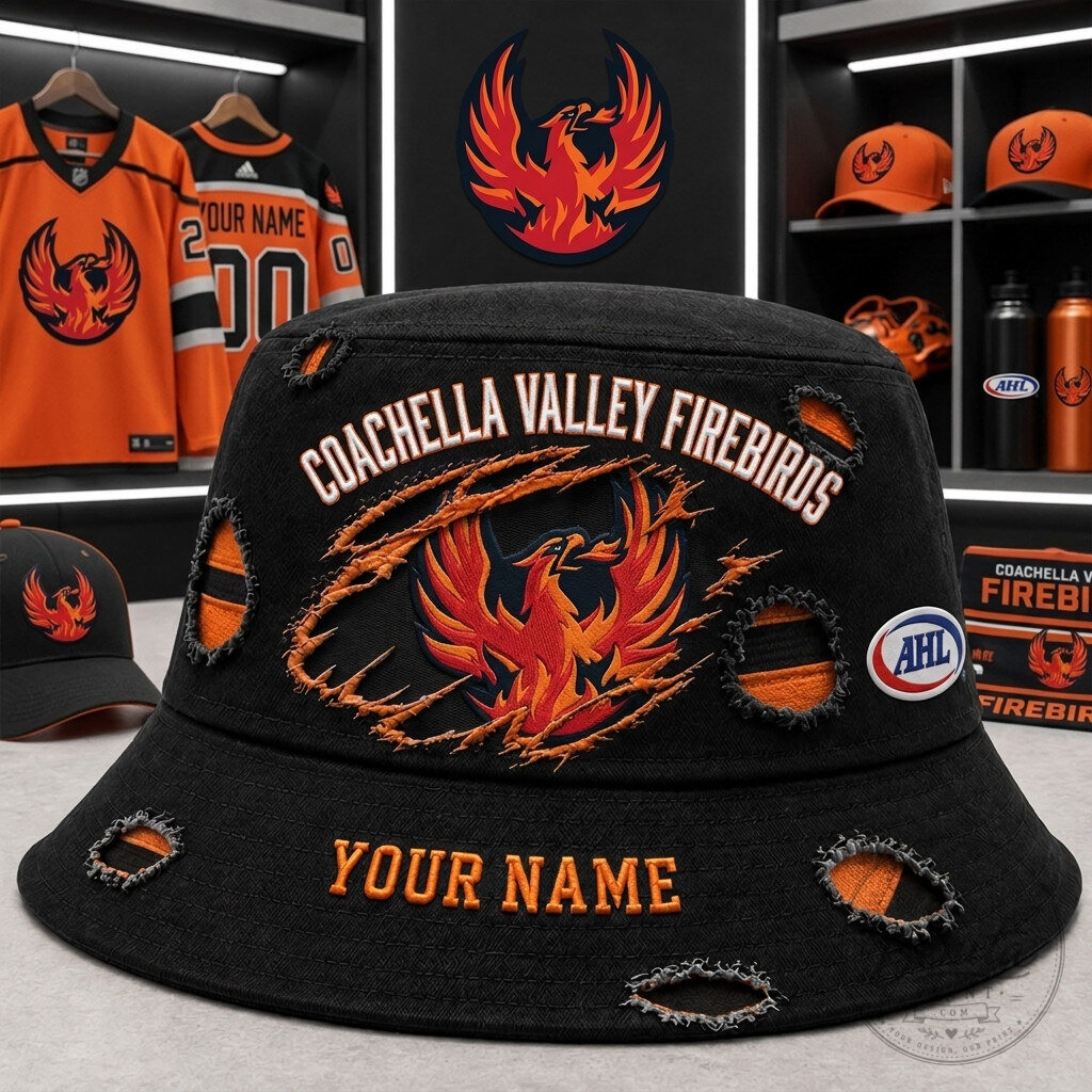 Coachella Valley Firebirds AHL Distressed Bucket Hat