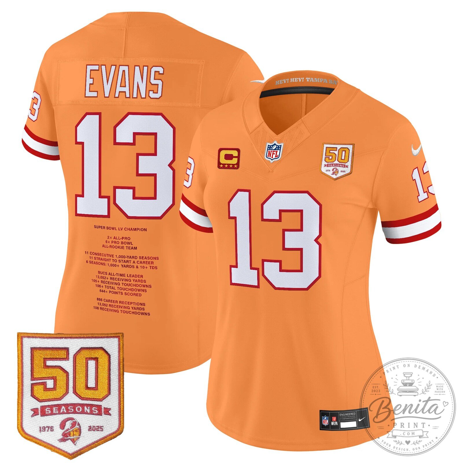Mike Evans Tampa Bay Buccaneers Number 13 Football Jersey 25 Mike Evans Tampa Bay Buccaneers Number 13 Football Jersey