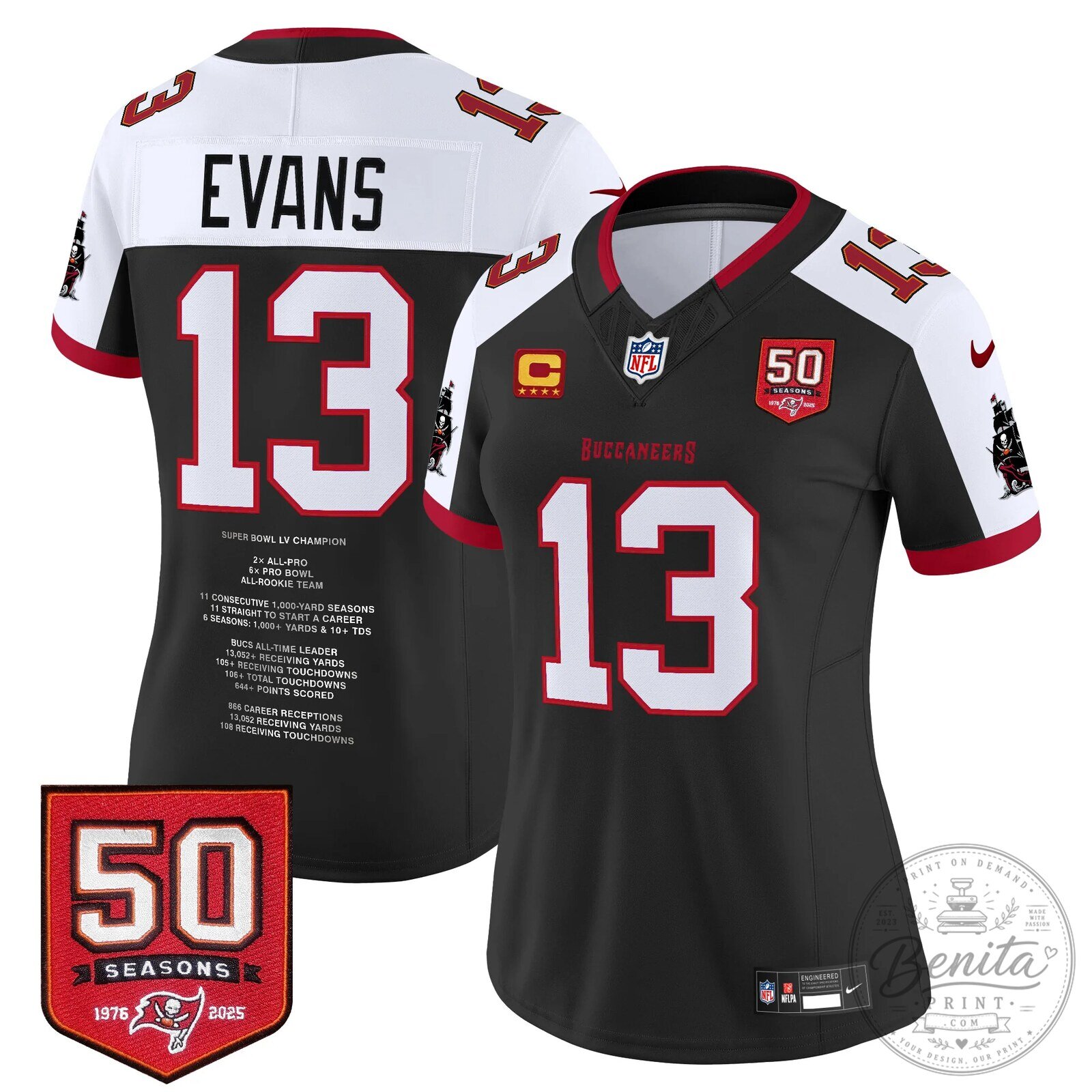 Mike Evans Tampa Bay Buccaneers Number 13 Football Jersey 26 Mike Evans Tampa Bay Buccaneers Number 13 Football Jersey