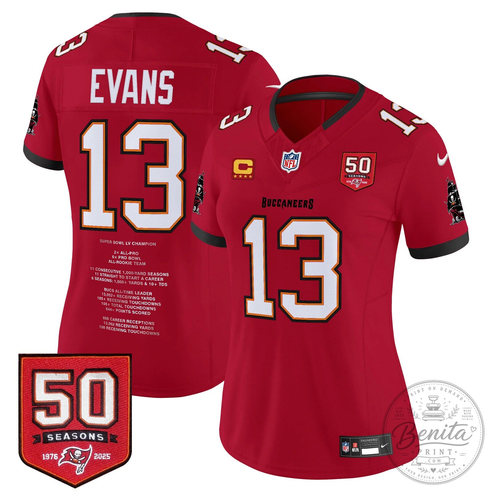 Mike Evans Tampa Bay Buccaneers Number 13 Football Jersey 28 Mike Evans Tampa Bay Buccaneers Number 13 Football Jersey