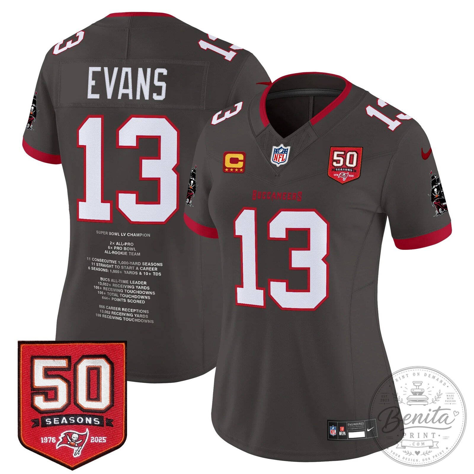 Mike Evans Tampa Bay Buccaneers Number 13 Football Jersey 30 Mike Evans Tampa Bay Buccaneers Number 13 Football Jersey