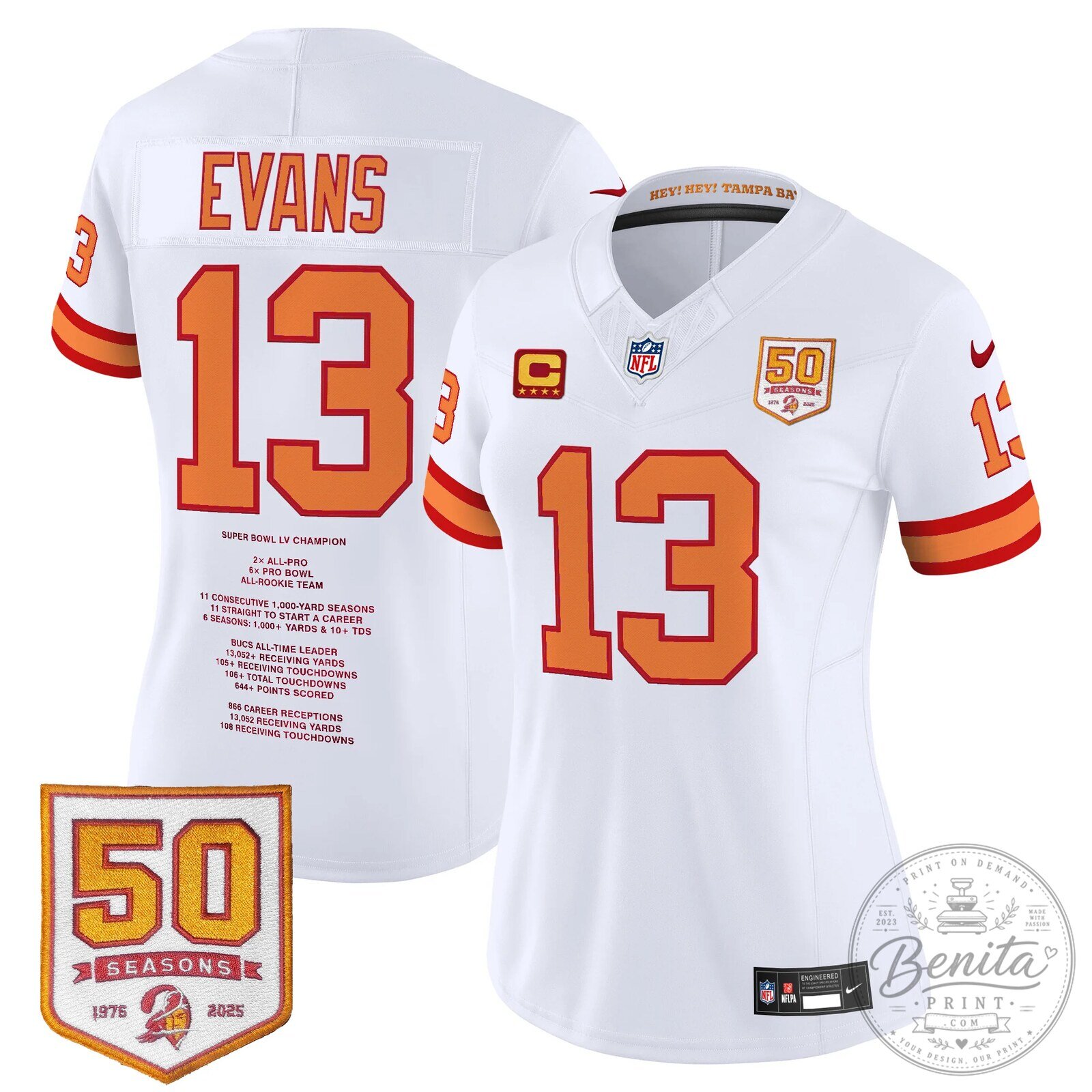 Mike Evans Tampa Bay Buccaneers Number 13 Football Jersey 31 Mike Evans Tampa Bay Buccaneers Number 13 Football Jersey