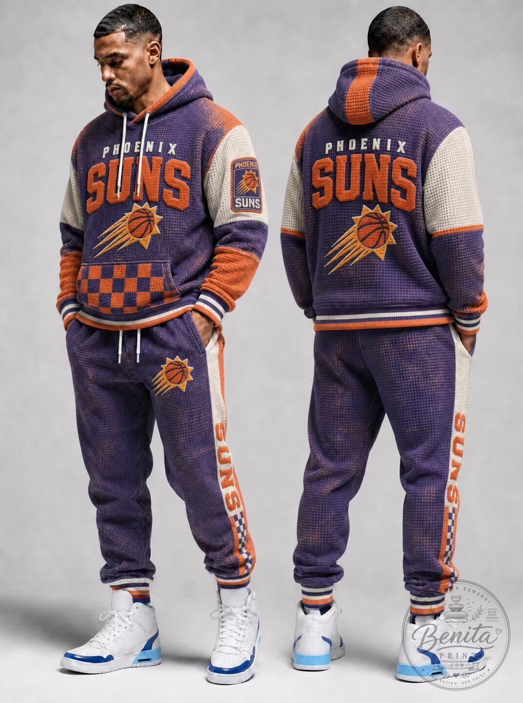 Phoenix Suns NBA Basketball Team Logo Hoodie and Jogger Pants Set