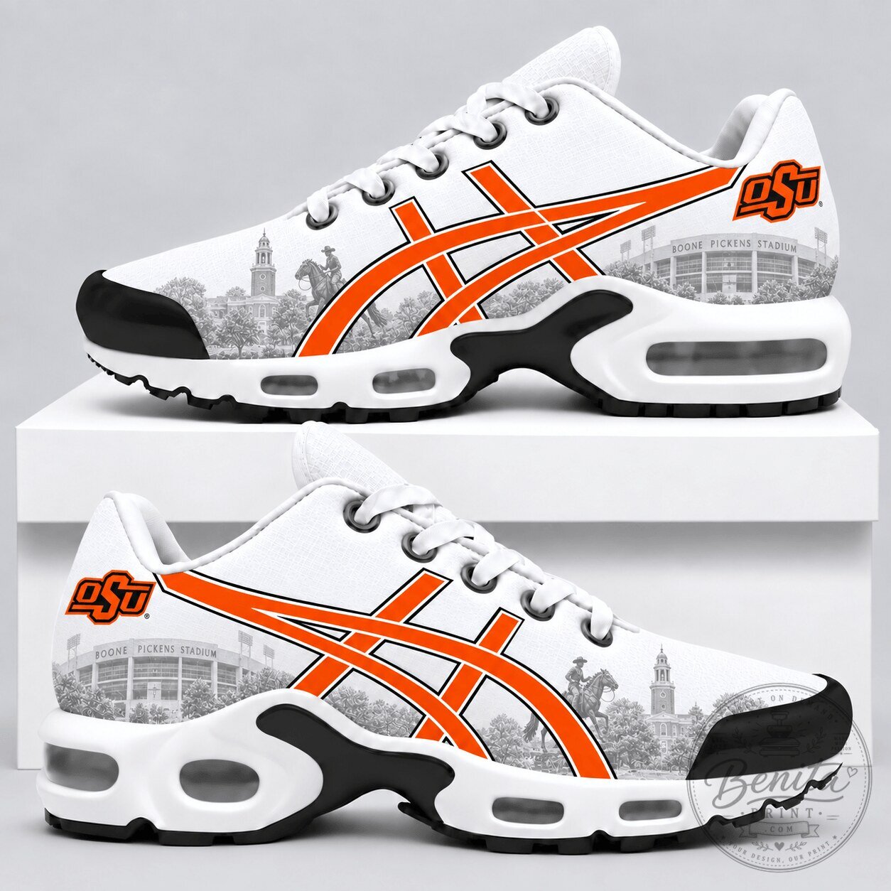 Oklahoma State Cowboys Football Fans Sport Sneakers Shoes