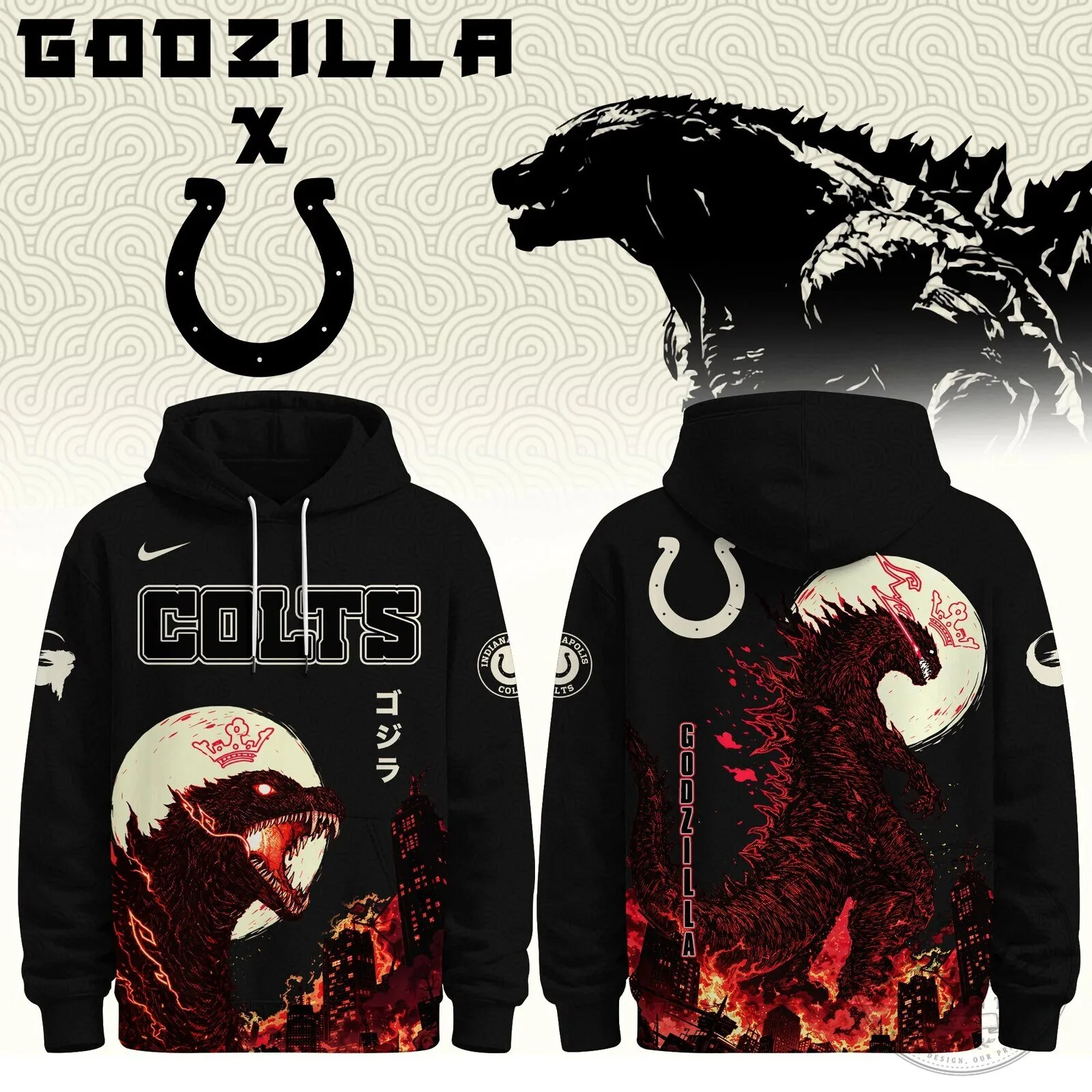 Godzilla Minus One Indianapolis Colts Football Team Hoodie
