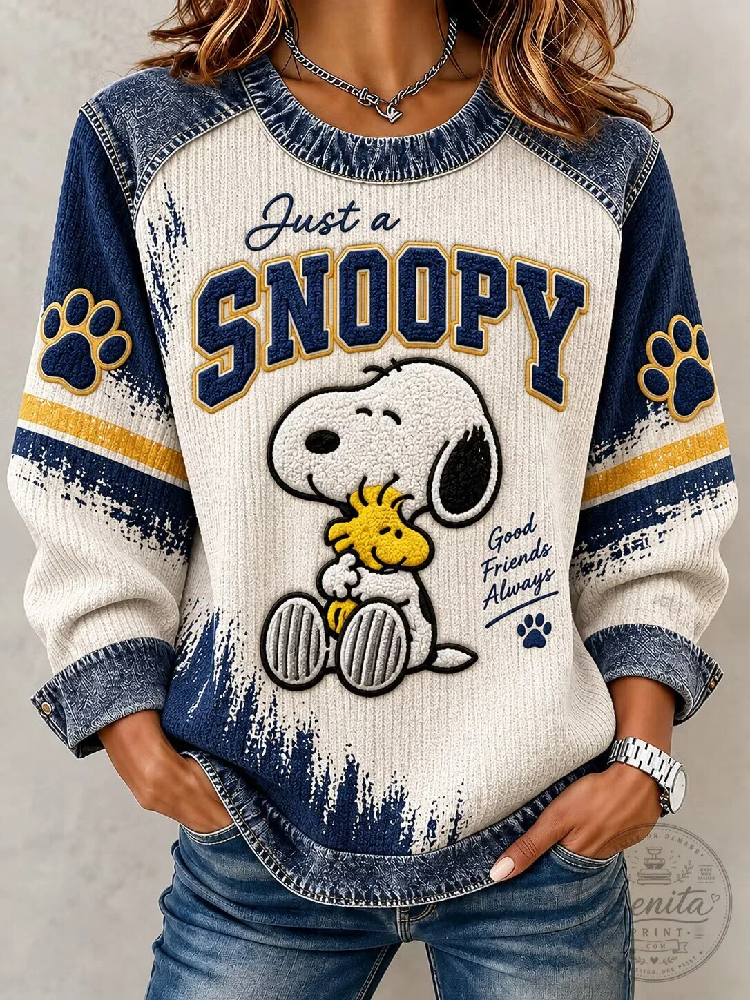 Snoopy and Woodstock Just a Snoopy Good Friends Always Sweatshirt