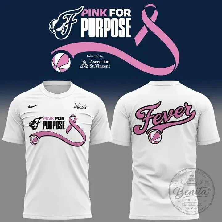 Breast Cancer Awareness T-Shirt in Indiana Fever Pink for Purpose