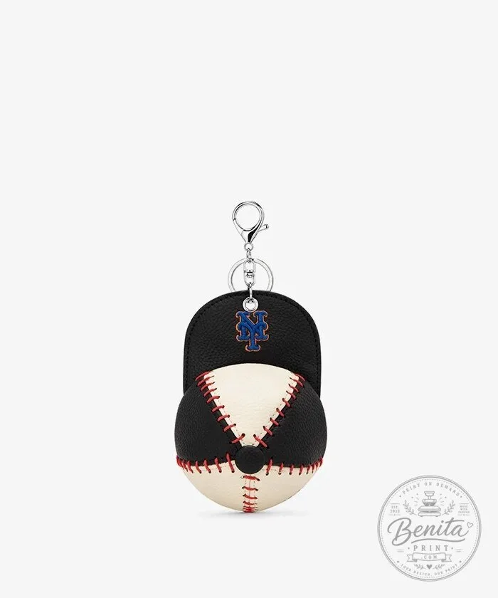 New York Mets Baseball Cap Coin Purse Keychain
