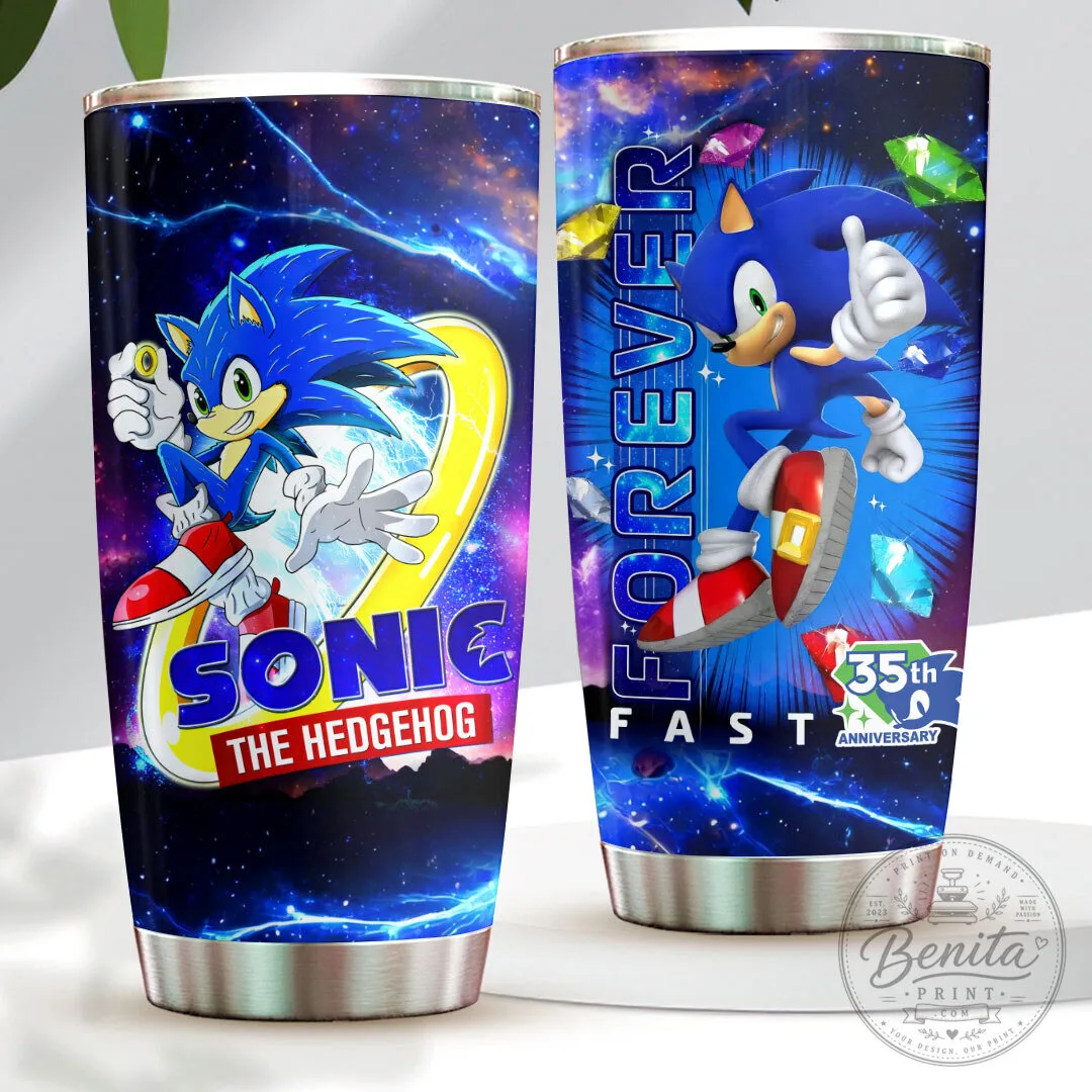 Sonic The Hedgehog 35th Anniversary Forever Fast Insulated Tumbler