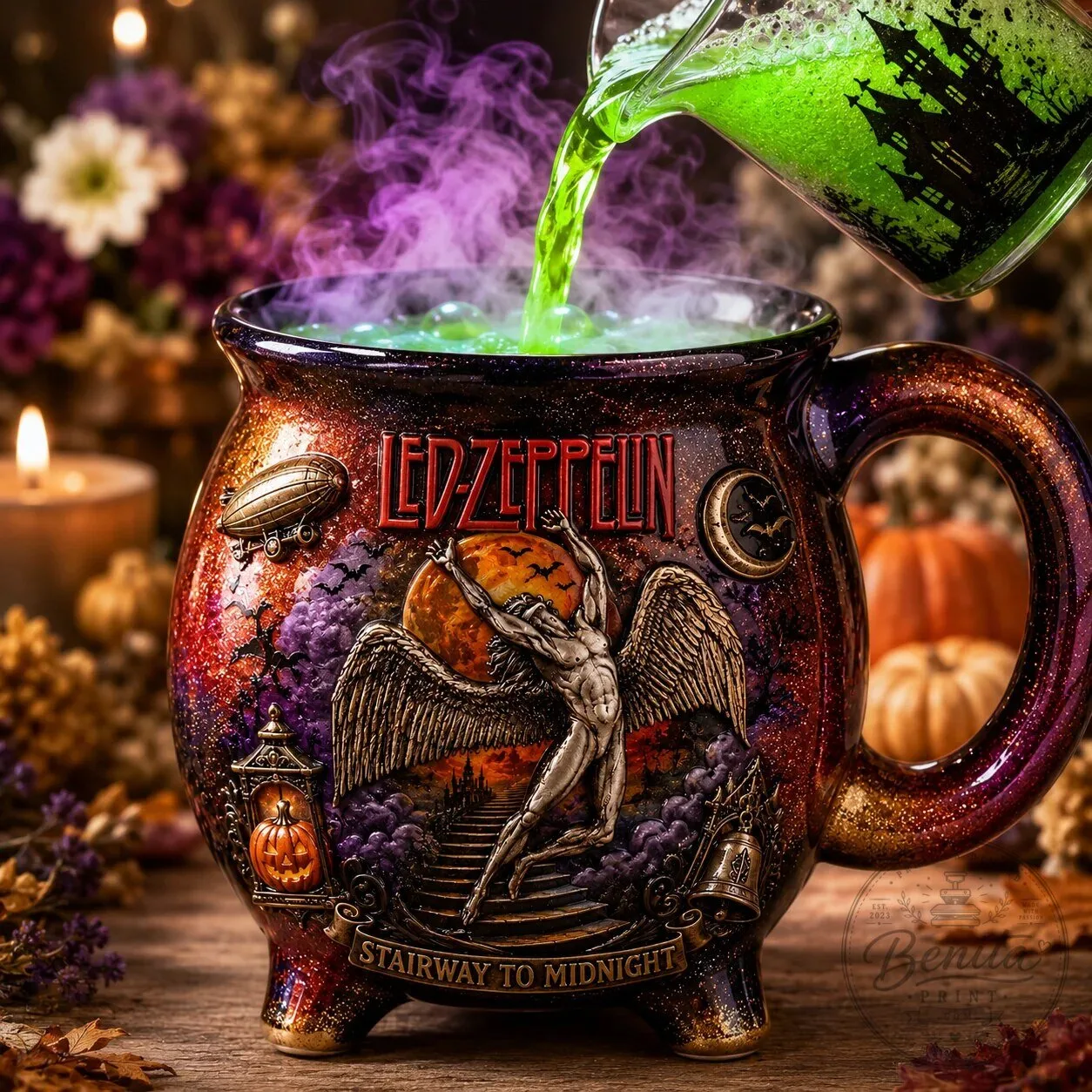 Led Zeppelin Stairway To Midnight Cauldron Coffee Mug 8 Led Zeppelin Stairway To Midnight Cauldron Coffee Mug