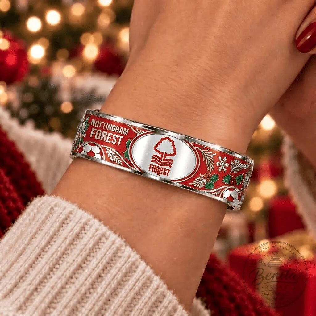 Nottingham Forest Football Club Christmas Bracelet, Personalized Team Fan Gift