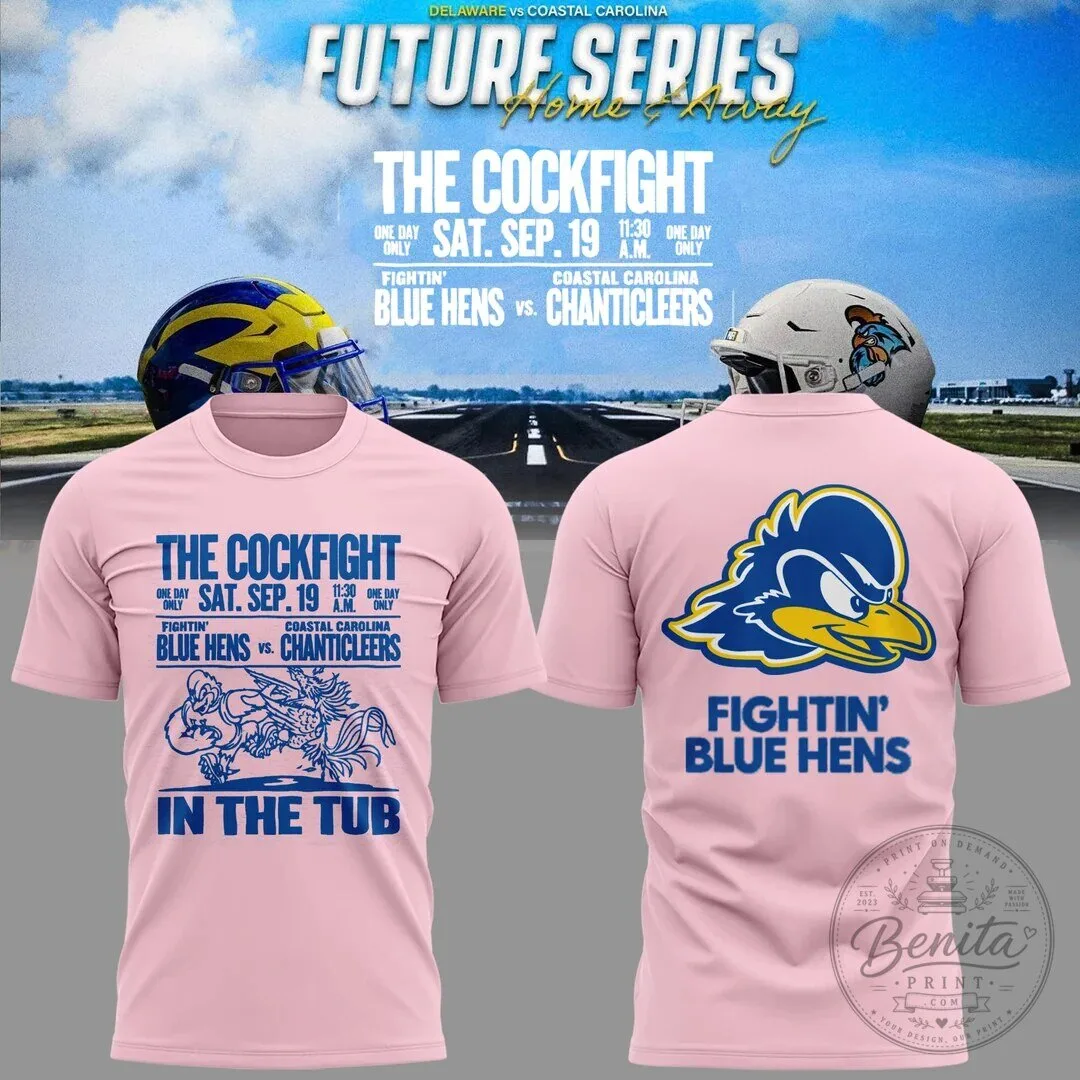 Delaware Fightin' Blue Hens versus Coastal Carolina Chanticleers The Cockfight T-Shirt