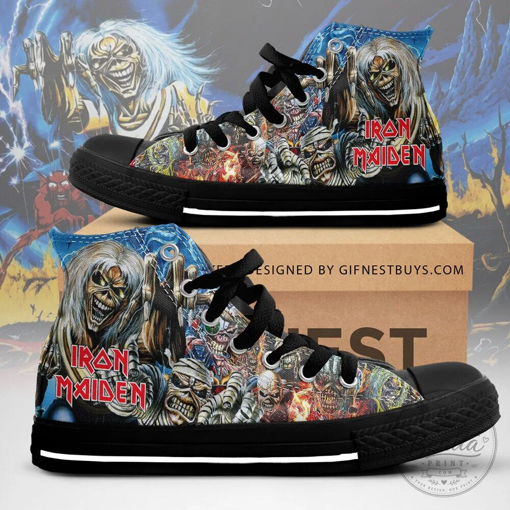 Iron Maiden Eddie The Head High Top Canvas Shoes