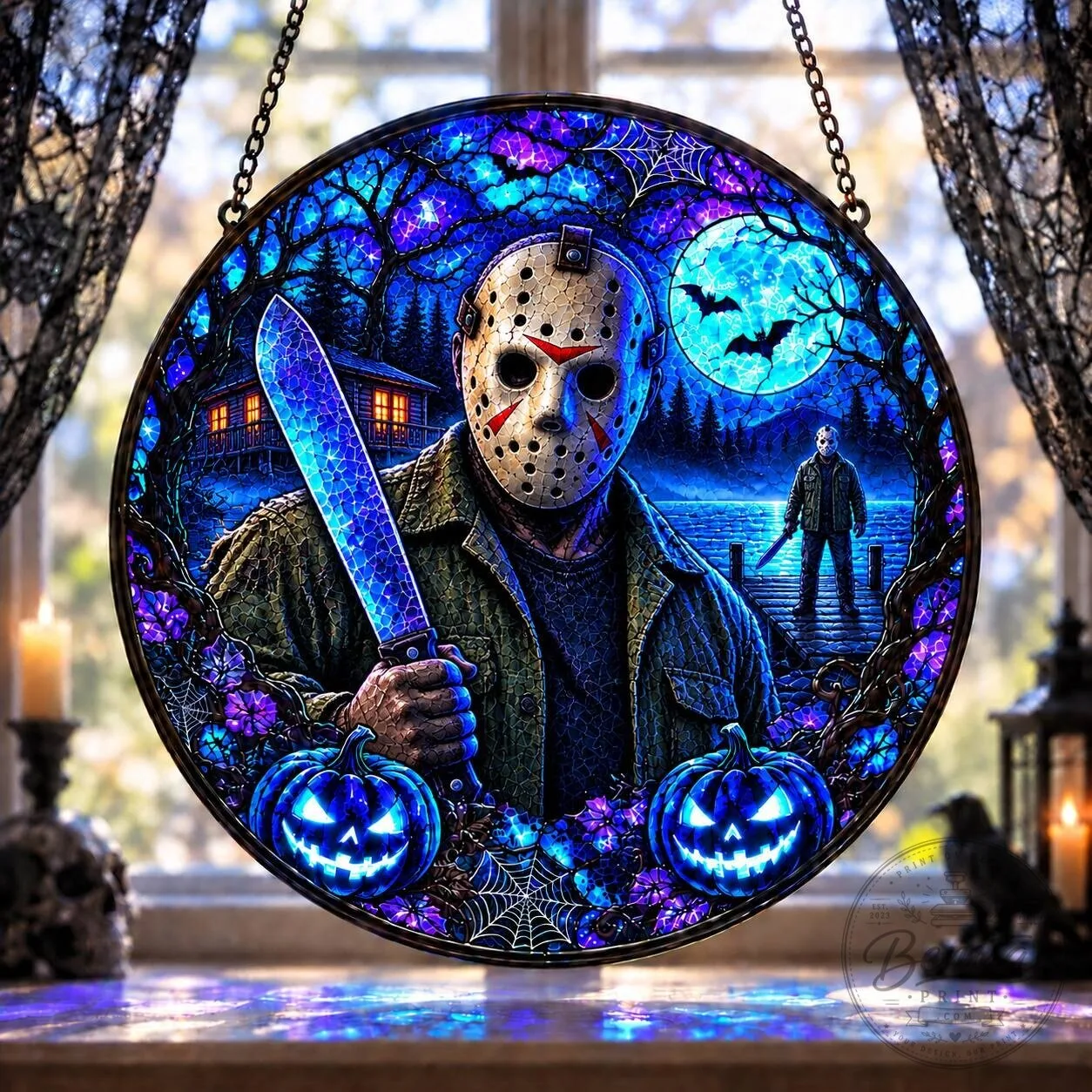 Friday the 13th Jason Voorhees Halloween Horror Movie Suncatcher