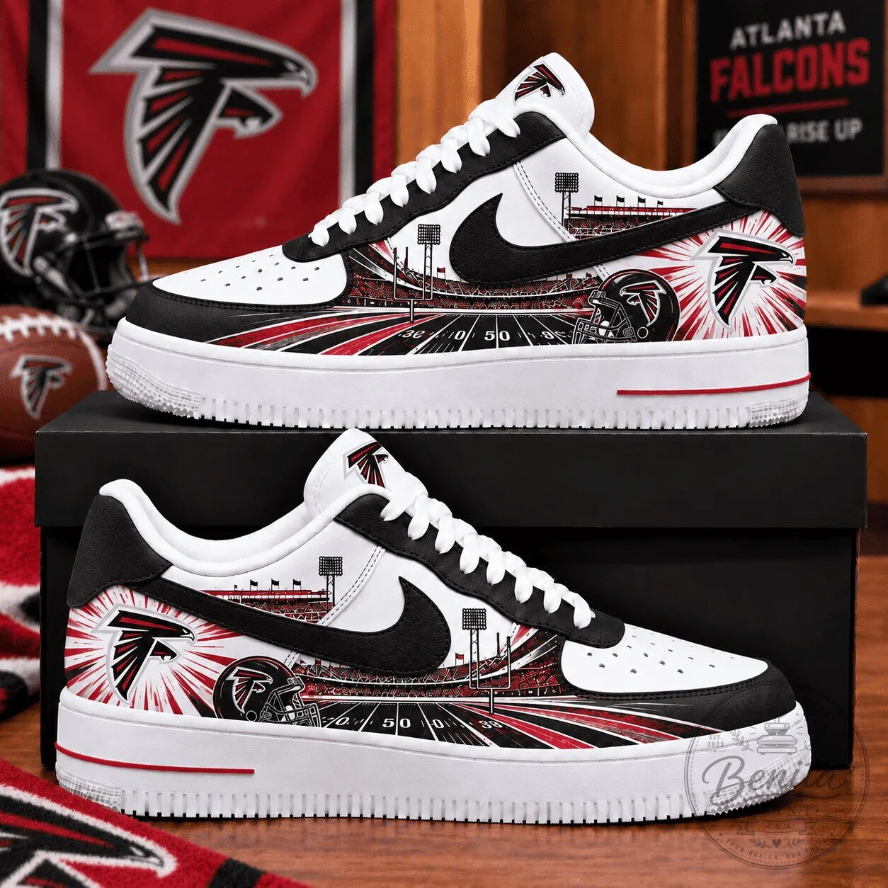 Atlanta Falcons Stadium Football Team Custom Designed Shoes