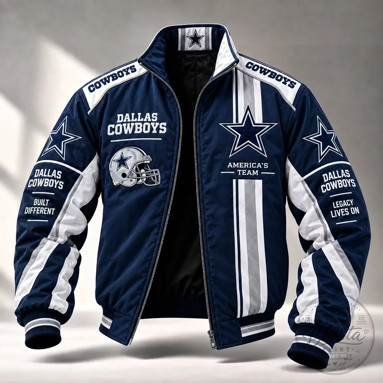 Dallas Cowboys NFL Football Team Full-Zip Bomber Jacket