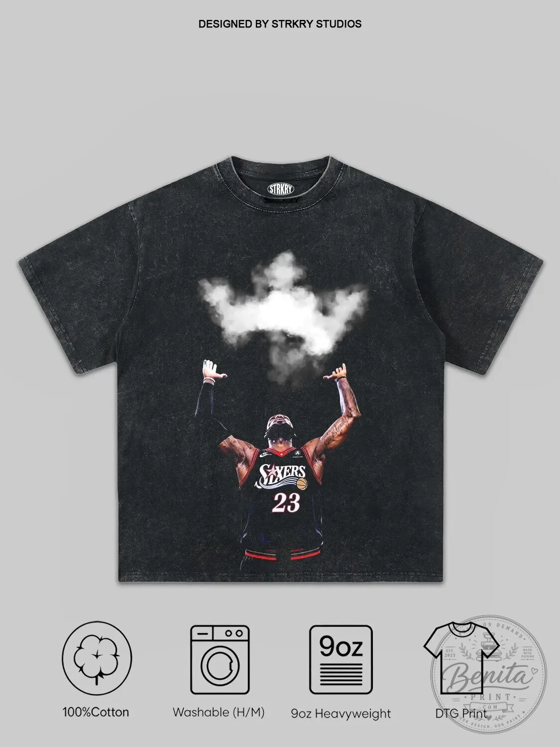 T-Shirt for Basketball Lovers Featuring LeBron James and the Philadelphia 76ers