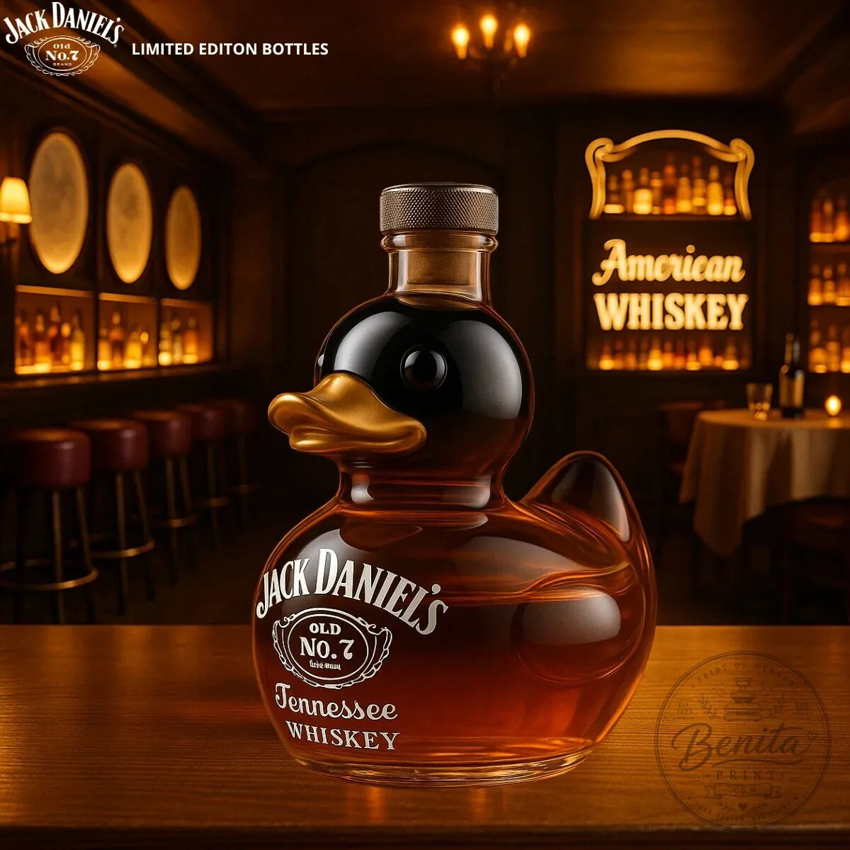 Jack Daniel's Old No. 7 Tennessee Whiskey Rubber Duck Shaped Bottle