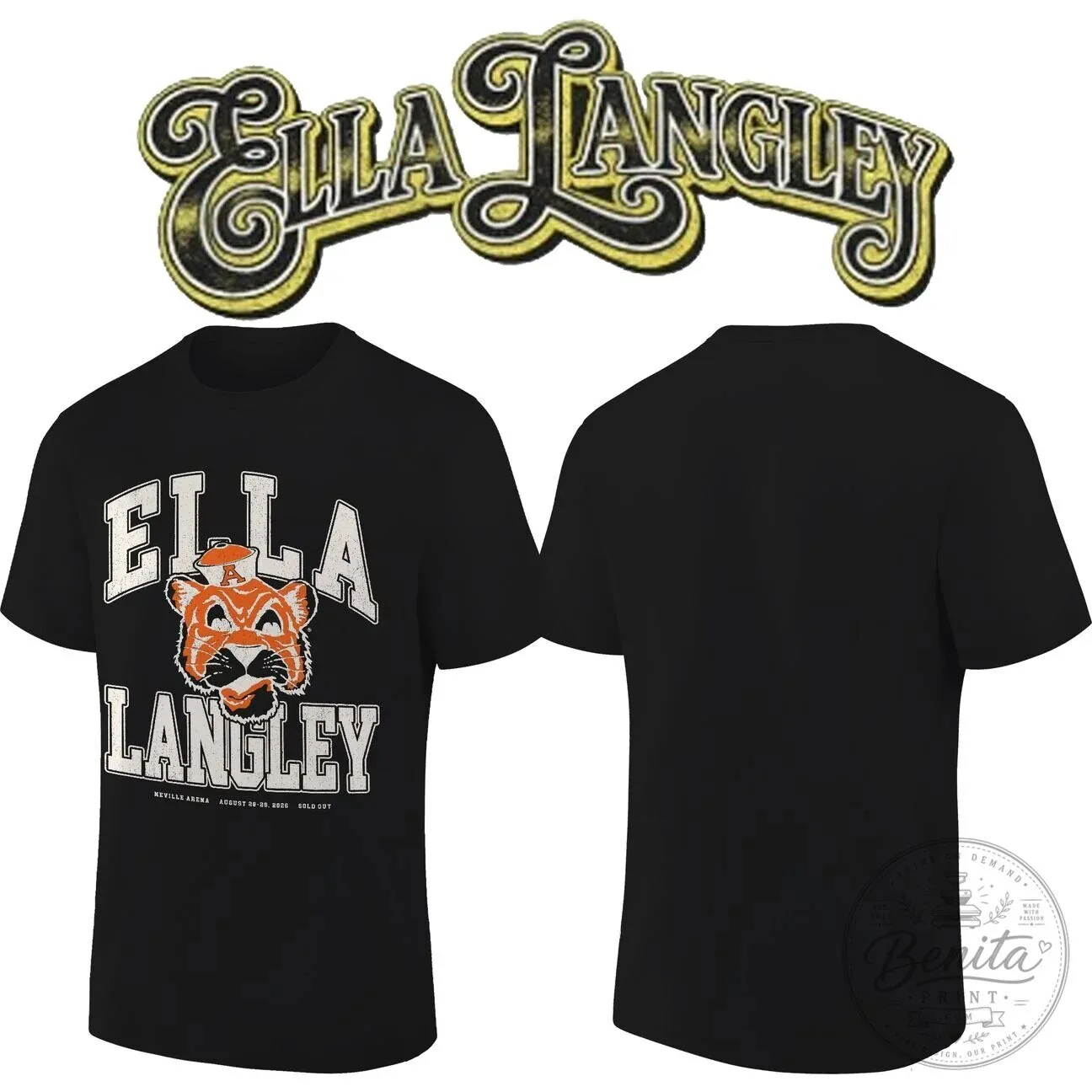 Auburn Tigers 2026 The Dandelion Tour T-Shirt by Ella Langley at Neville Arena