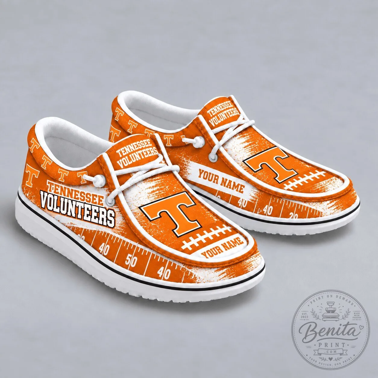 Tennessee Volunteers Football Field Loafer Shoes 1 Tennessee Volunteers Football Field Loafer Shoes