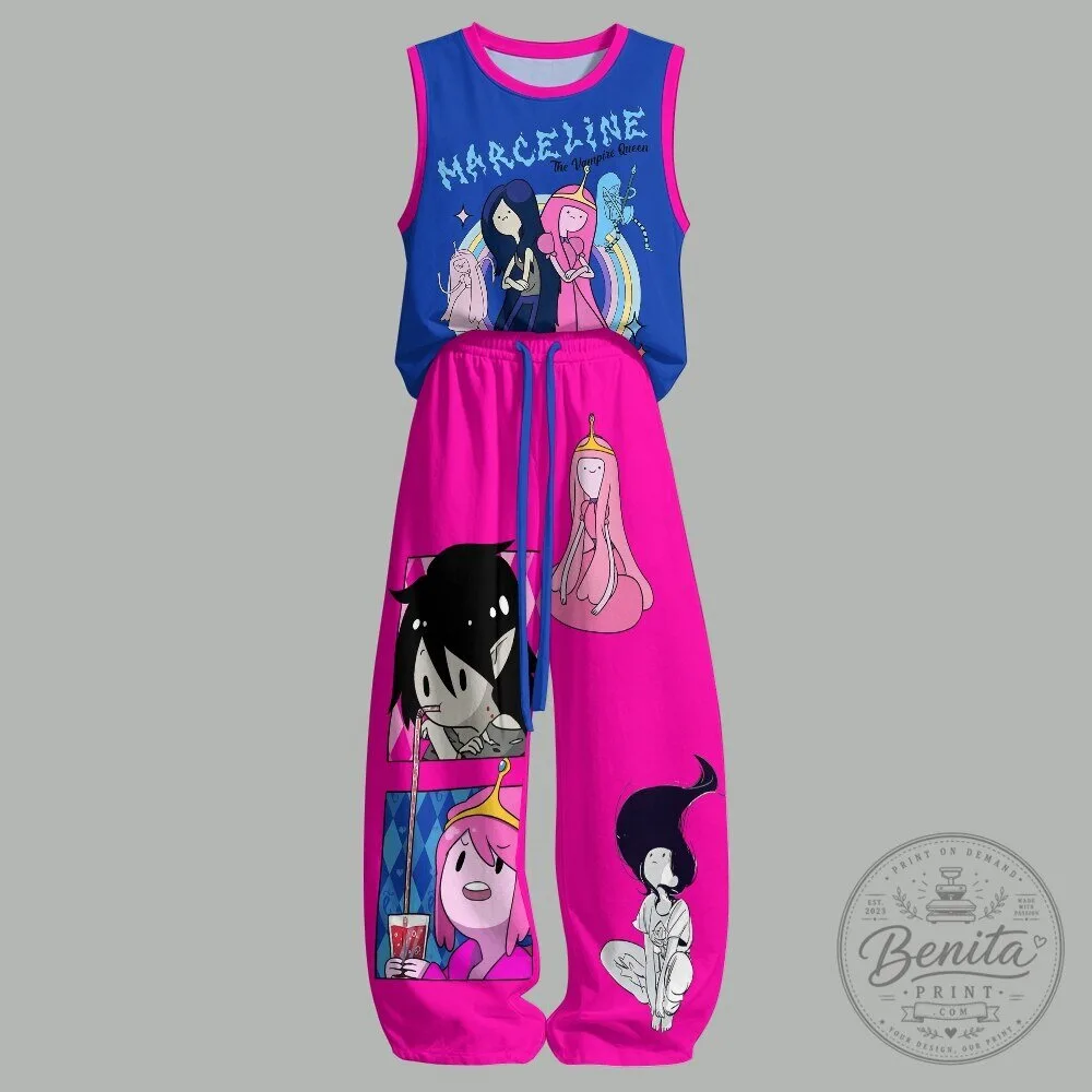 Marceline The Vampire Queen Adventure Time Tank Top and Pants Pajamas Set