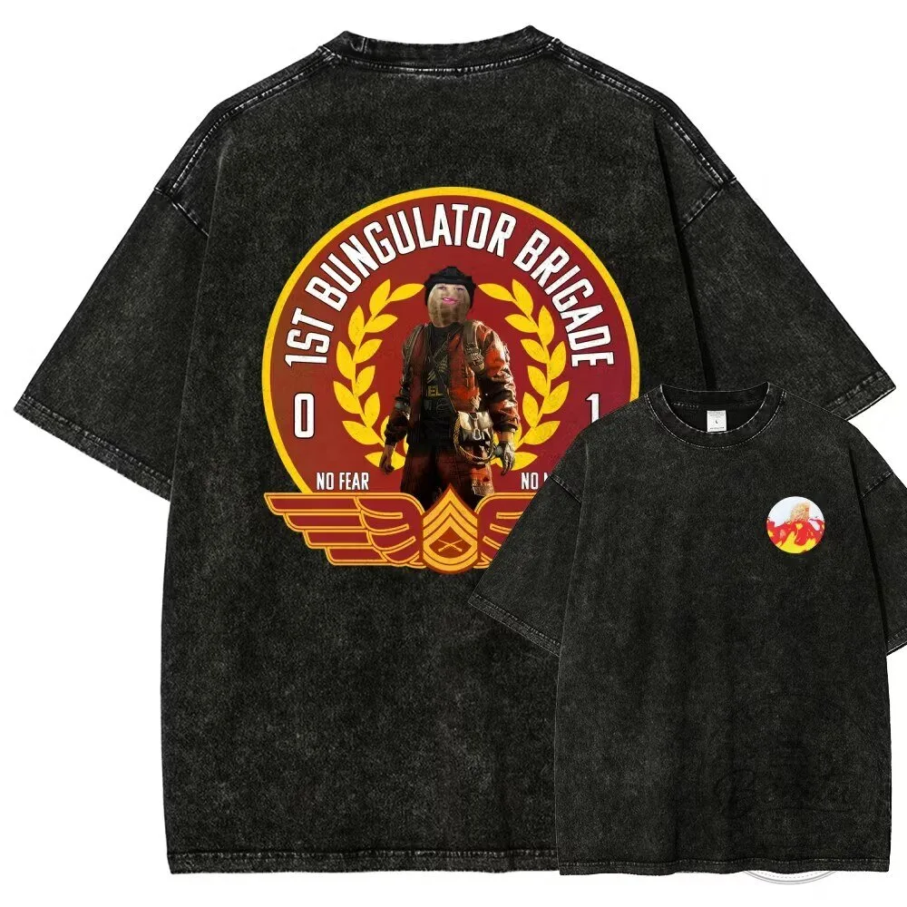 ARC Raiders 1st Bungulator Brigade Washed Black Graphic T-Shirt