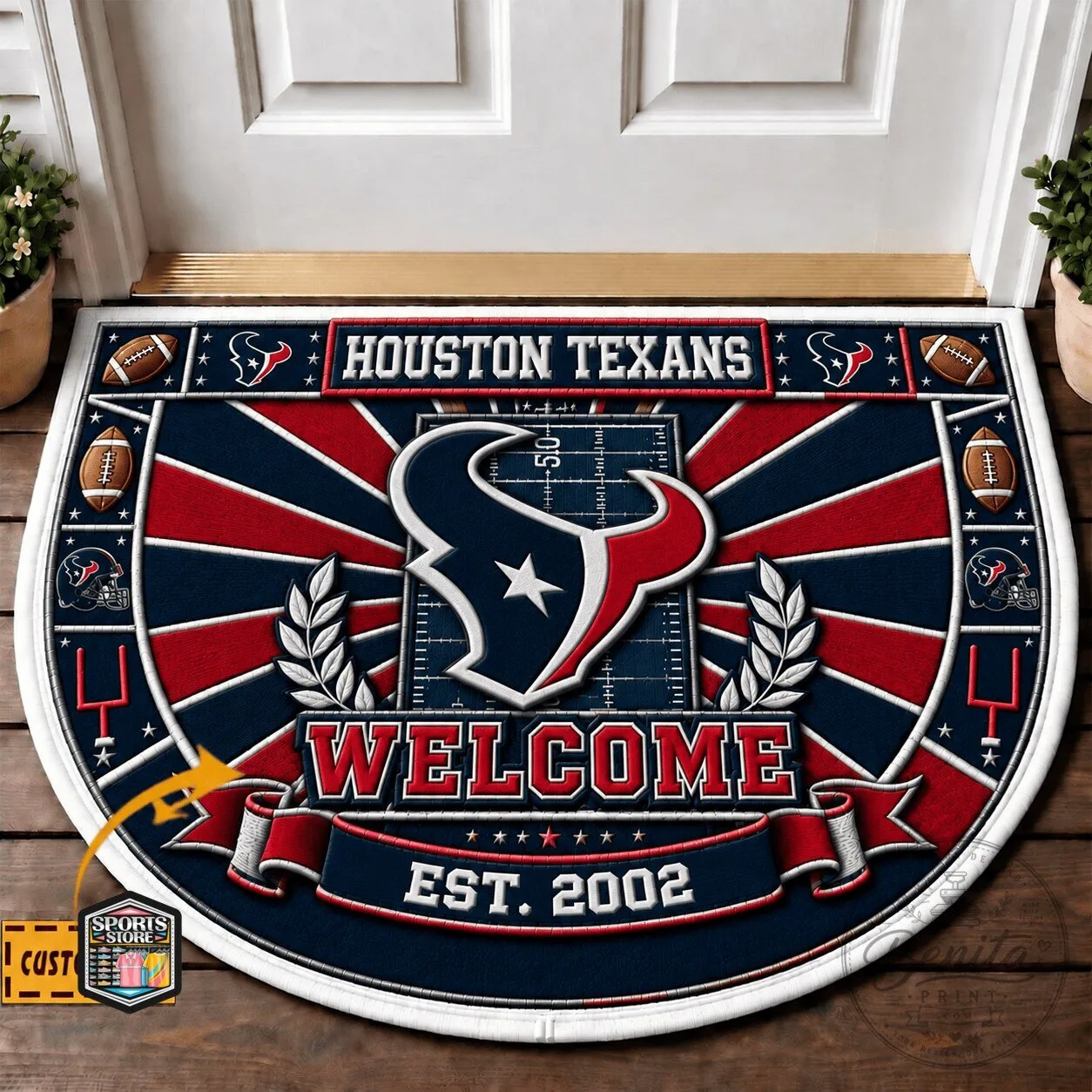 Houston Texans Welcome Est 2002 Doormat