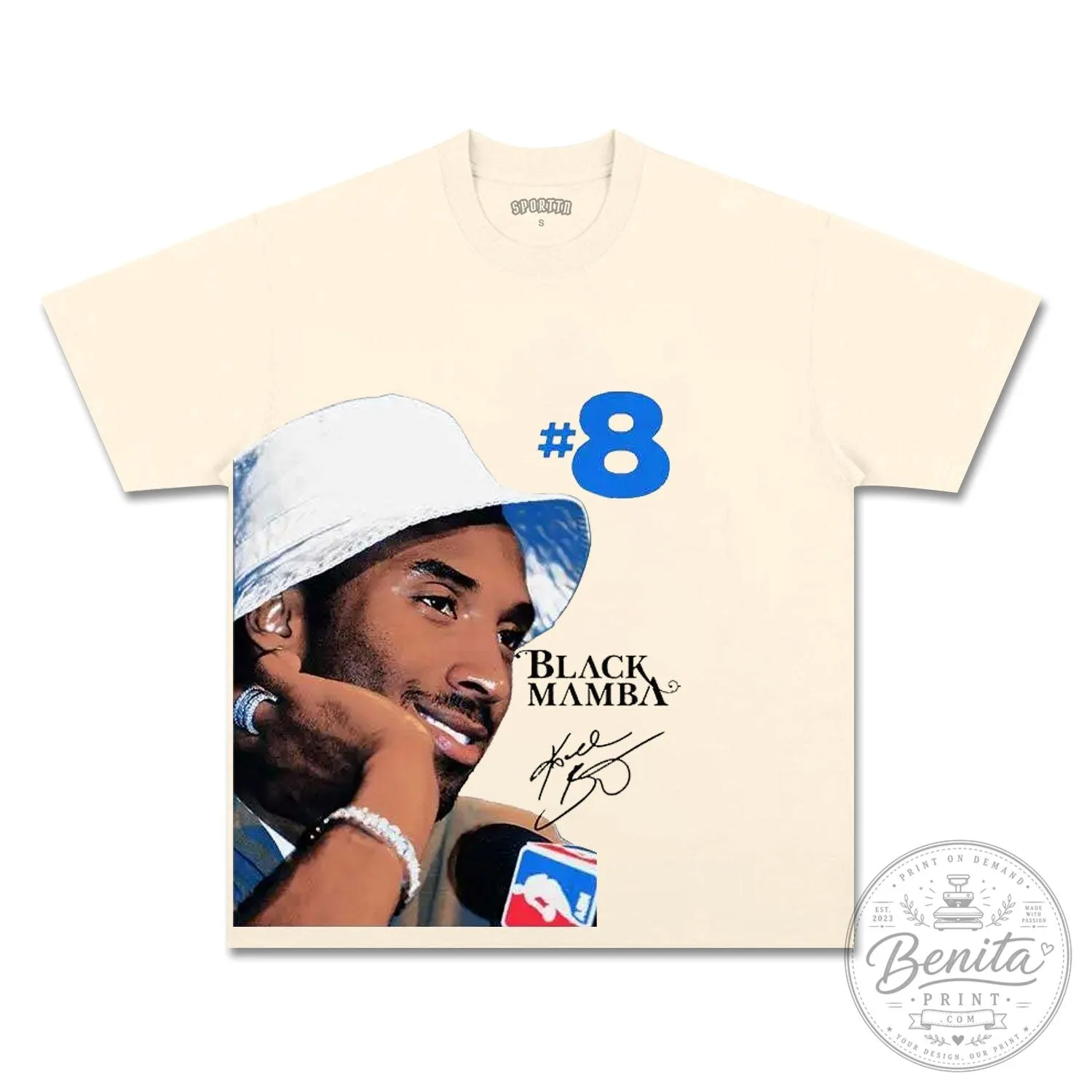 Kobe Bryant Black Mamba Number 8 Vintage Basketball Legend T-Shirt