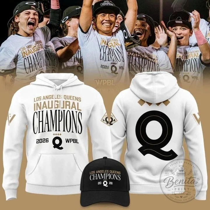 Los Angeles Queens 2026 Inaugural Champions White Hoodie