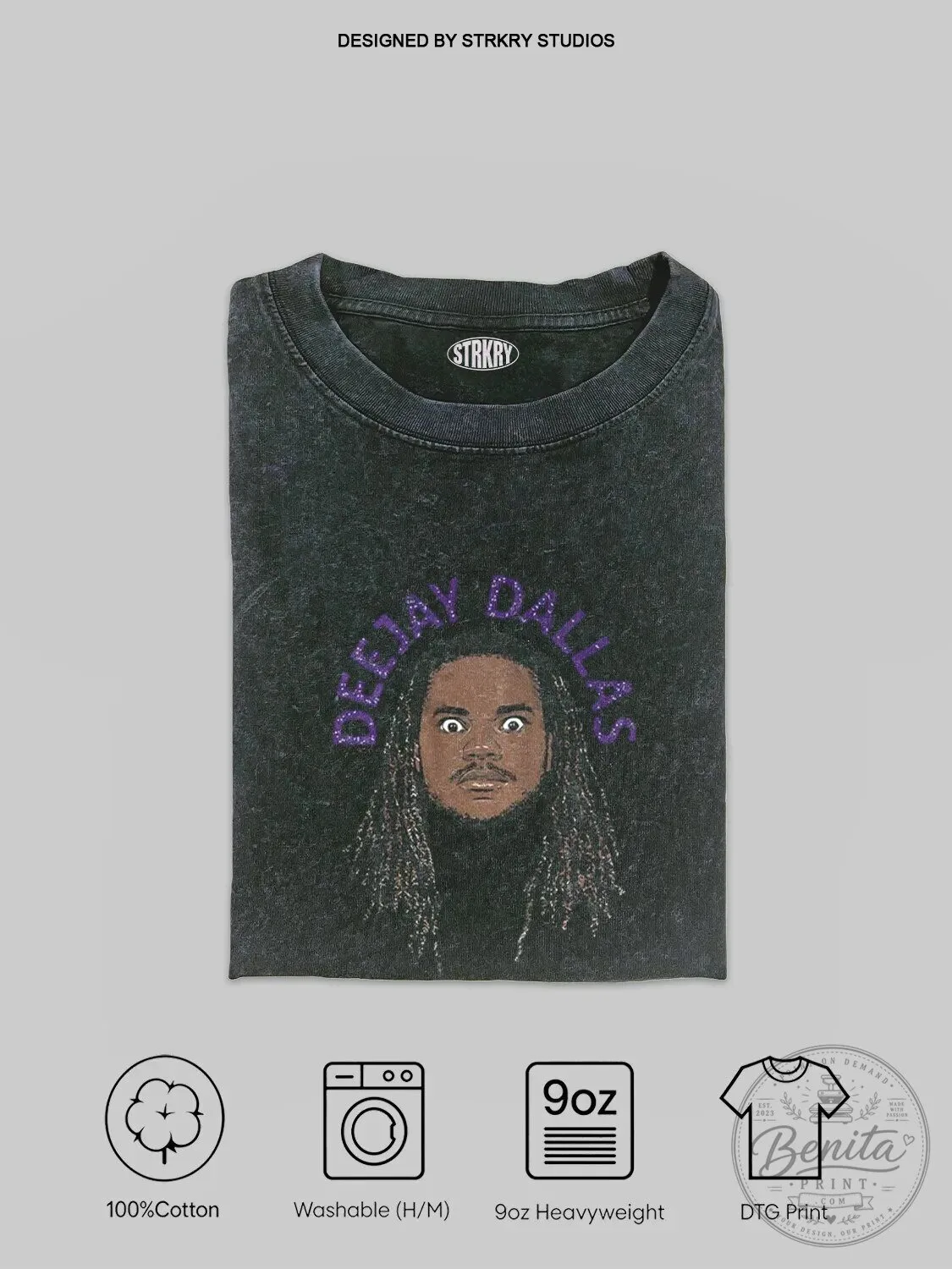 Deejay Dallas Headshot Minnesota Football Fan T-Shirt