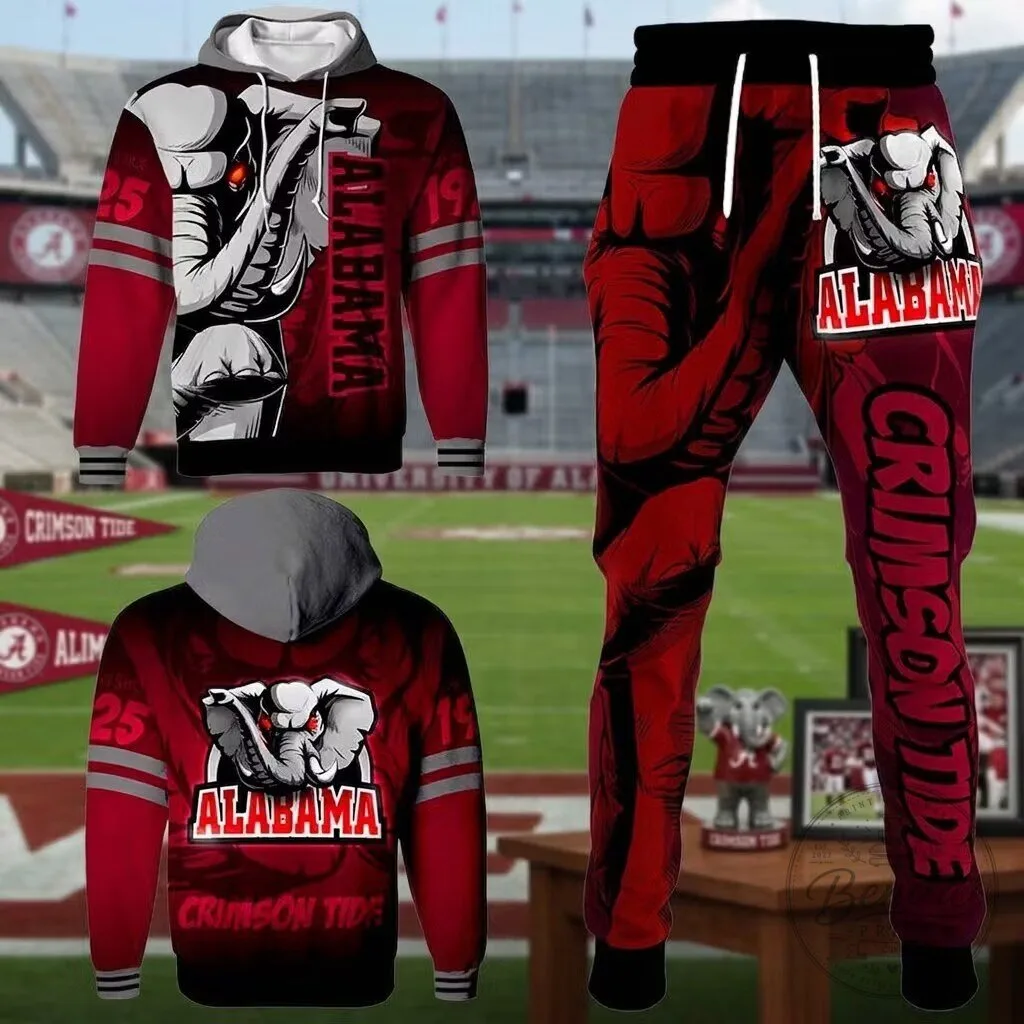 Alabama Crimson Tide Elephant Mascot Hoodie and Pants Set
