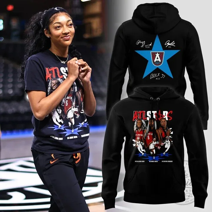 Atlanta Dream All Stars Black Hoodie with Player Signatures