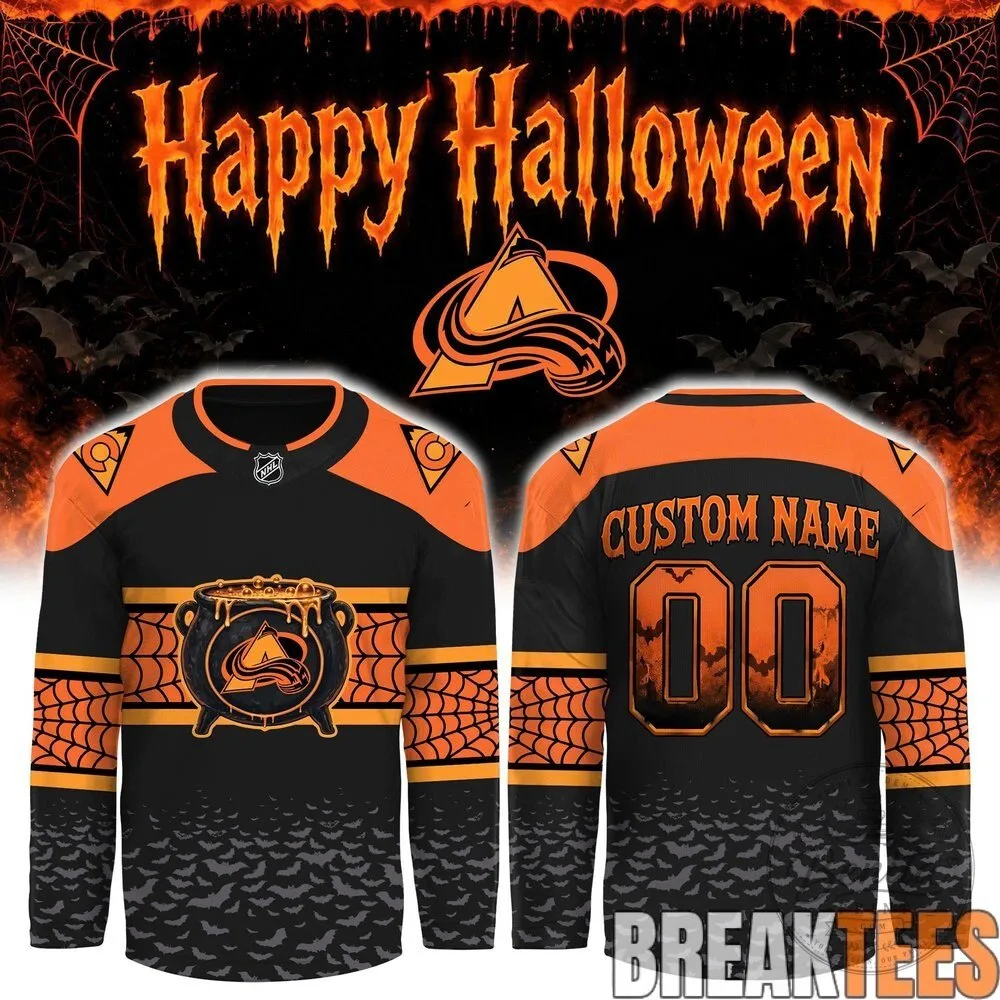 Colorado Avalanche Halloween Day Custom Name and Number Hockey Jersey