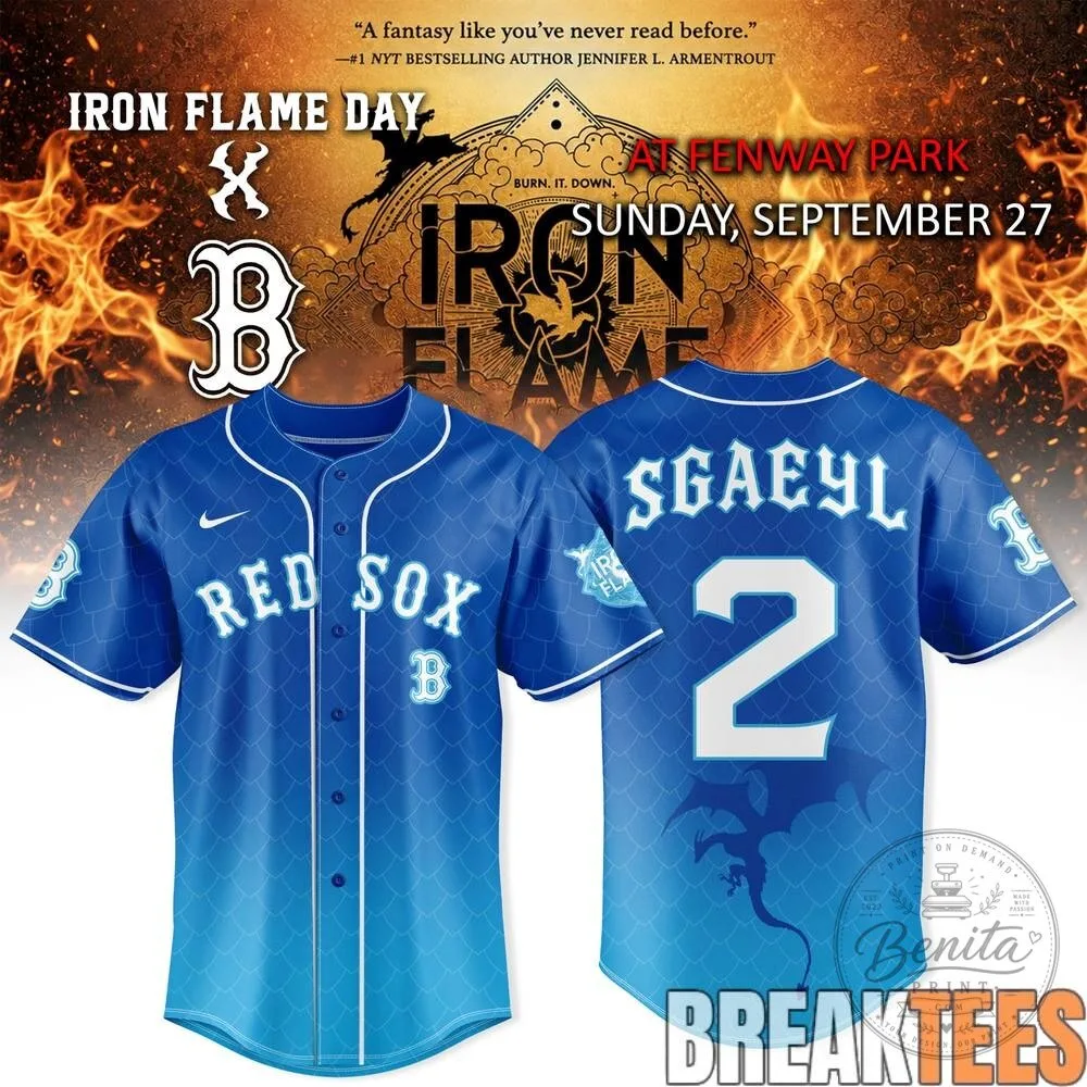 Iron Flame Day Boston Red Sox Special Edition Baseball Jersey 12 Iron Flame Day Boston Red Sox Special Edition Baseball Jersey