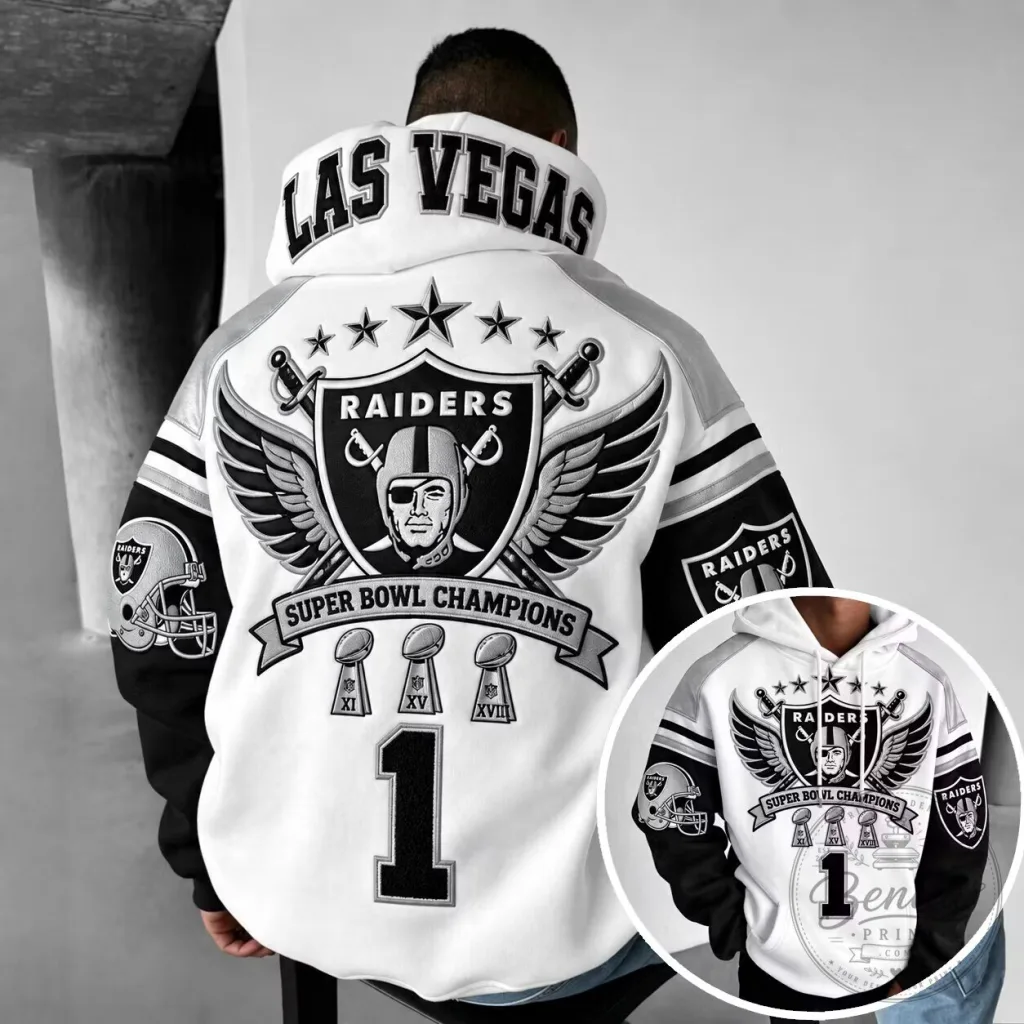 Las Vegas Raiders Super Bowl Champions Football Hoodie Las Vegas Raiders Super Bowl Champions Football Hoodie