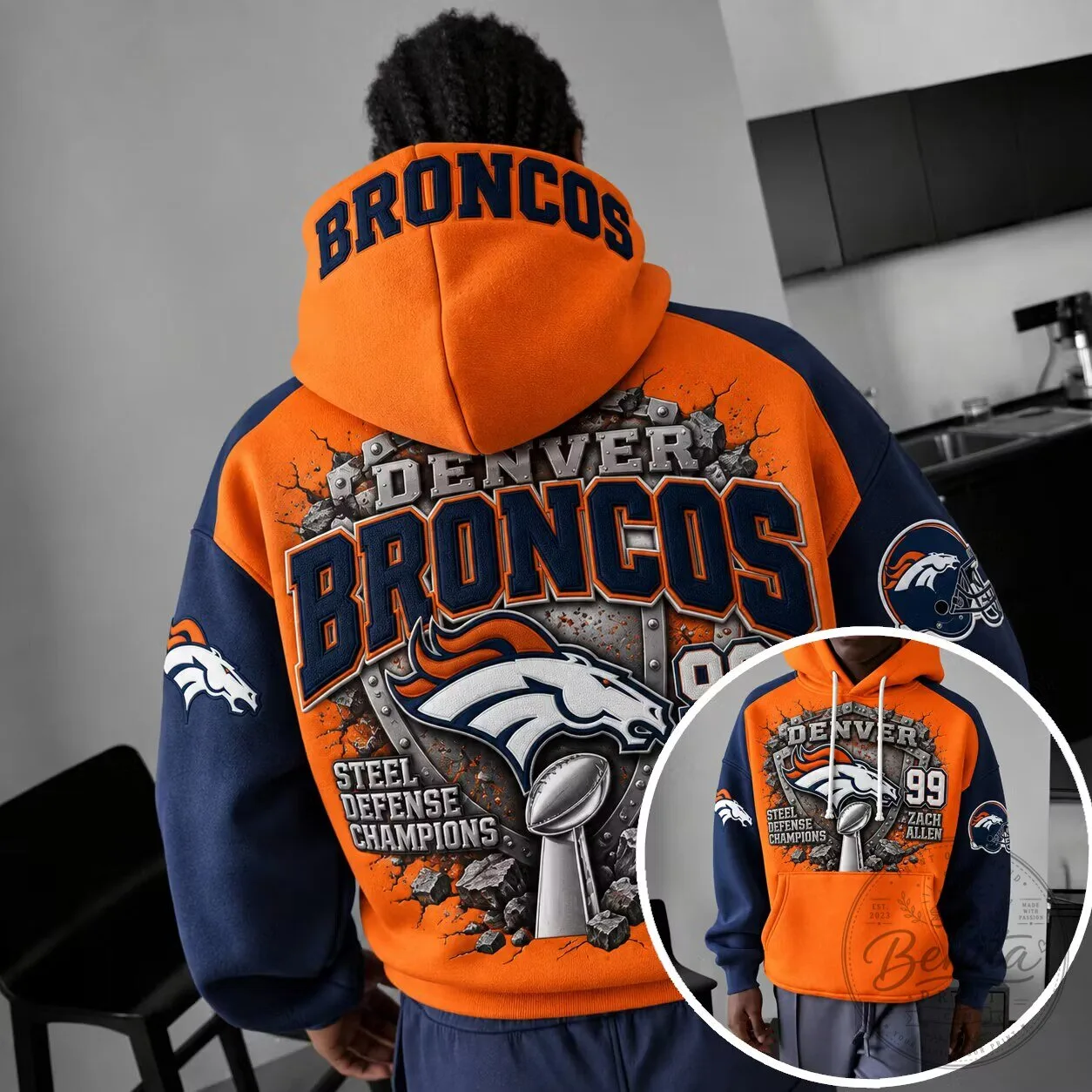Denver Broncos Steel Defense Champions Hoodie 1 Denver Broncos Steel Defense Champions Hoodie