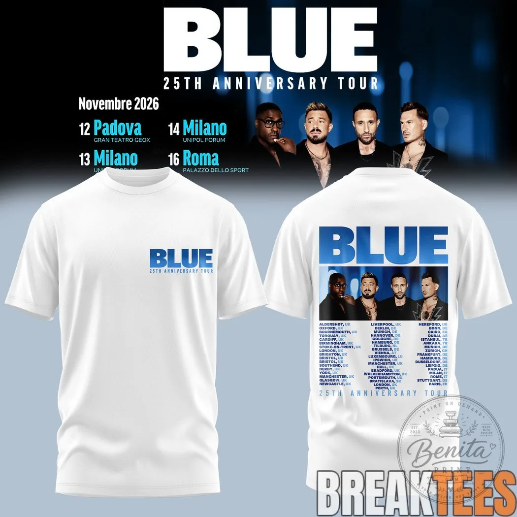 Blue Band 25th Anniversary Tour Concert Commemorative T-Shirt 8 Blue Band 25th Anniversary Tour Concert Commemorative T-Shirt