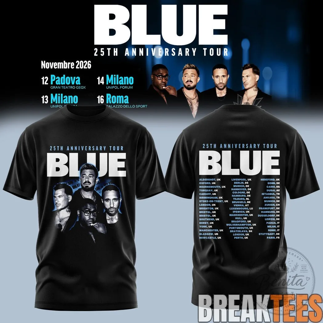 Blue Band 25th Anniversary Tour Concert Commemorative T-Shirt 9 Blue Band 25th Anniversary Tour Concert Commemorative T-Shirt