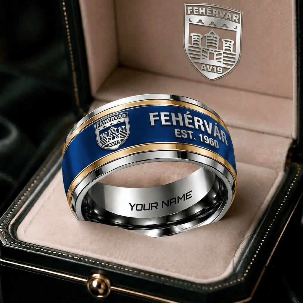 Fehérvár AV19 ICEHL Personalized Ring Gift for Hockey Fans