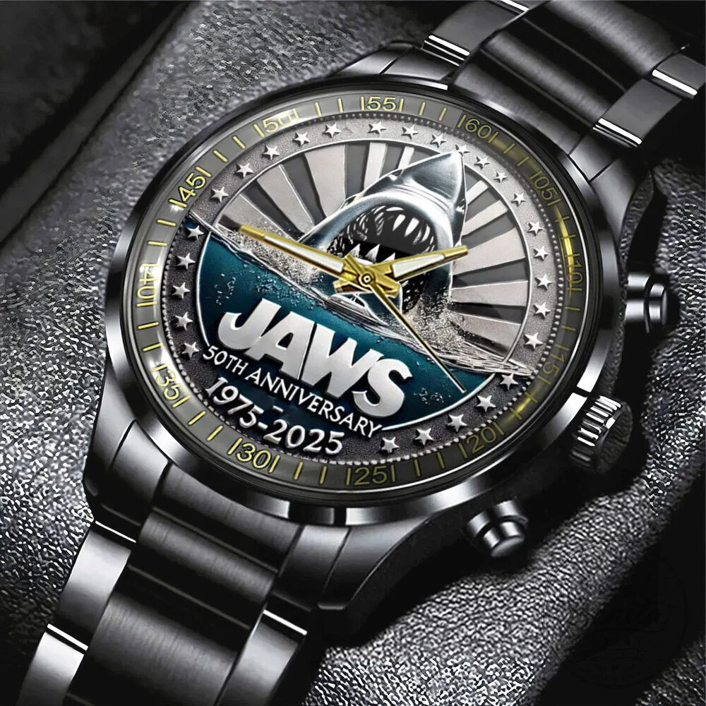 Jaws 50th Anniversary Shark Attack Stainless Steel Watch