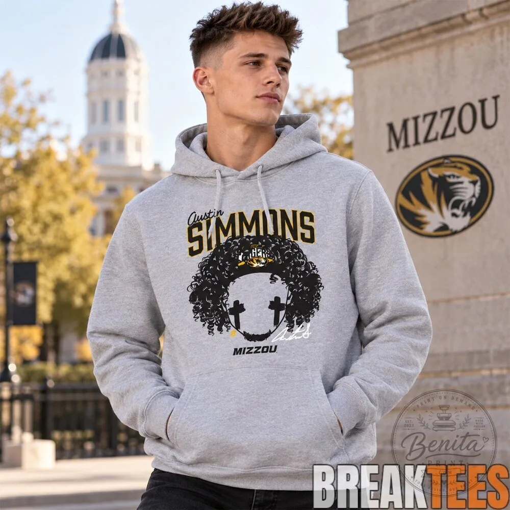 Missouri Tigers Austin Simmons Football Player Graphic T-Shirt 11 Missouri Tigers Austin Simmons Football Player Graphic T-Shirt