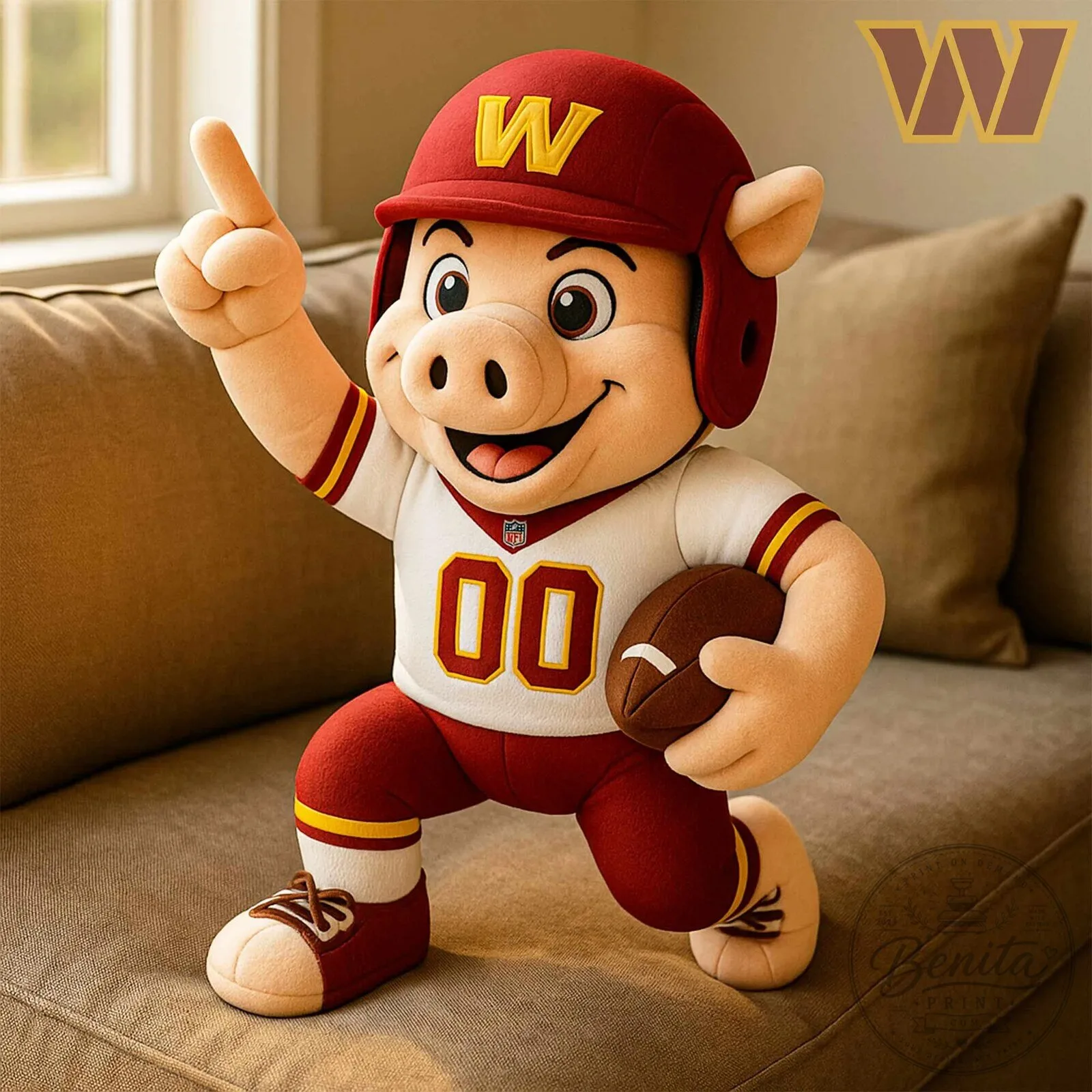 Washington Commanders Football Team Mascot Stuffed Animal Plush Toy
