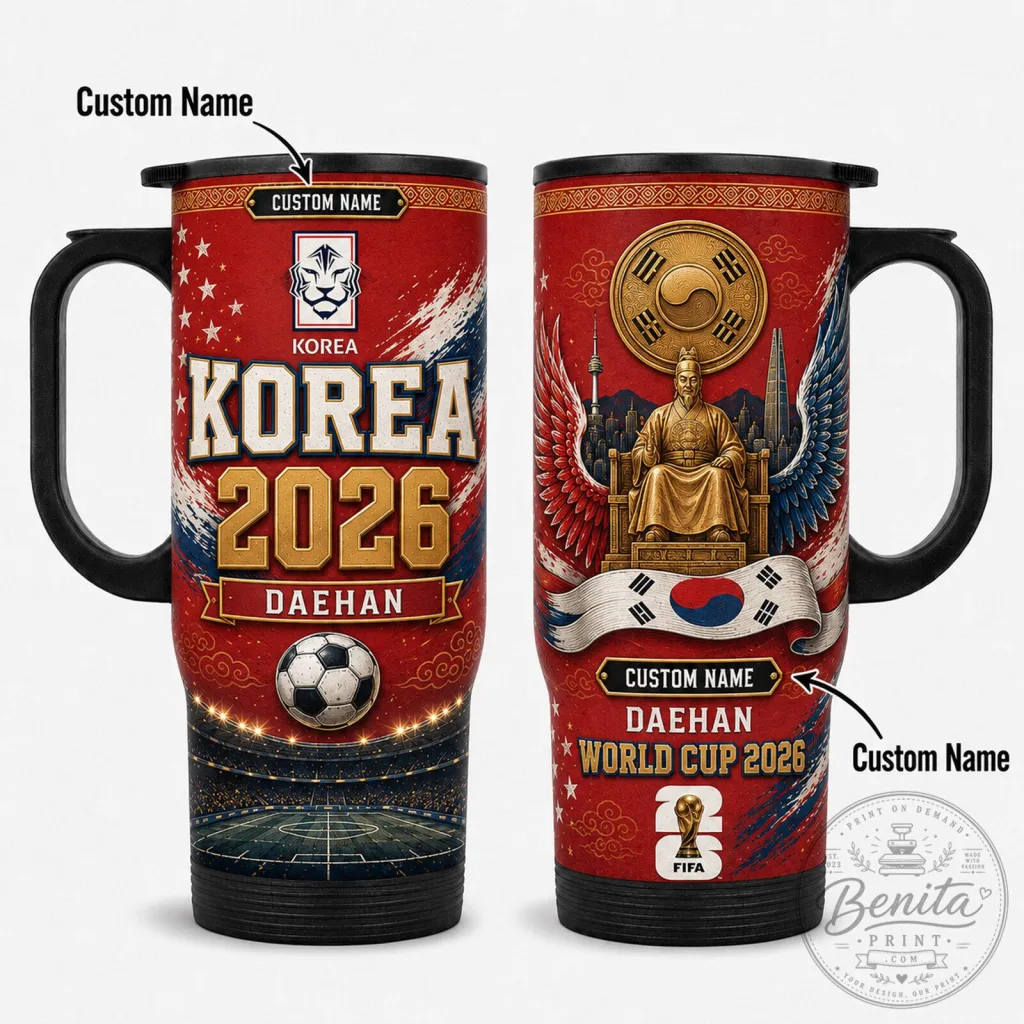 South Korea World Cup 2026 Soccer Fan Custom Name Insulated Tumbler 1 South Korea World Cup 2026 Soccer Fan Custom Name Insulated Tumbler