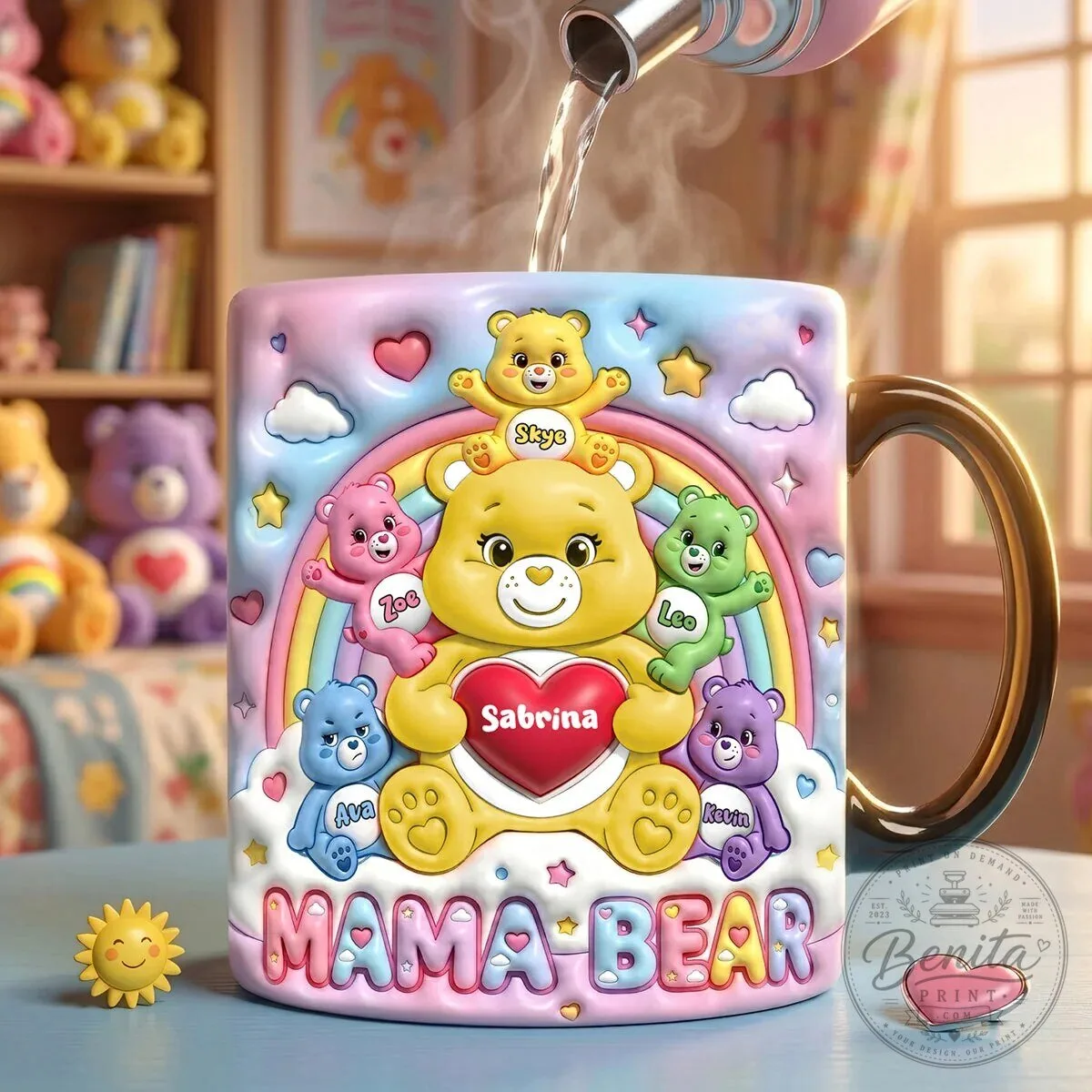 Mama Bear Care Bears Personalized Mug for Mother's Day