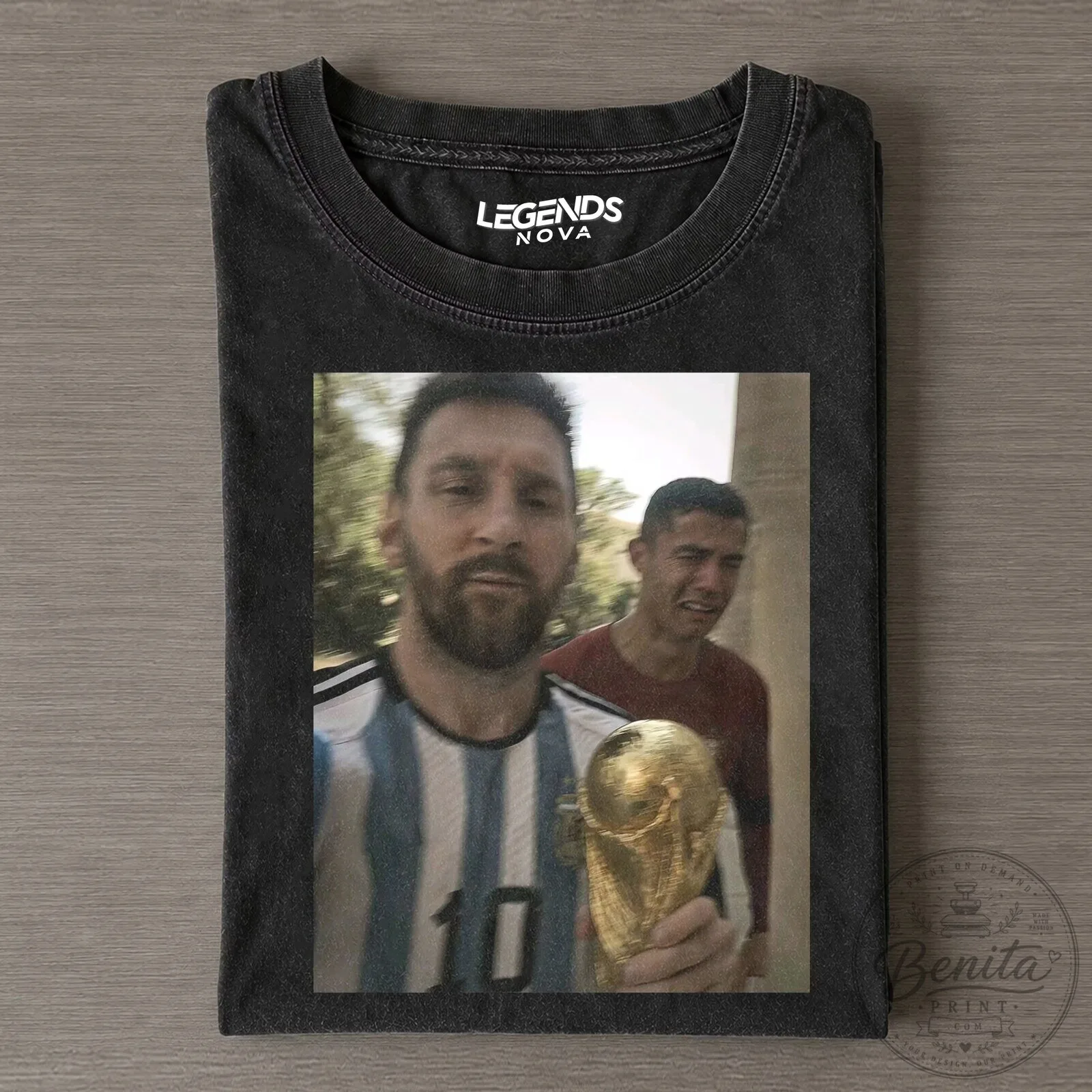 Lionel Messi World Cup Trophy Celebration T-Shirt