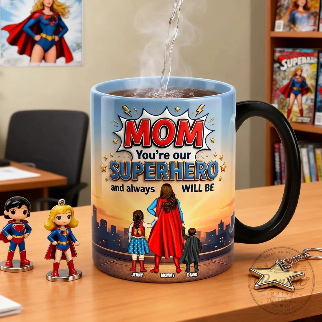 Personalized Mom You Are Our Superhero Mug for Mother's Day Gift