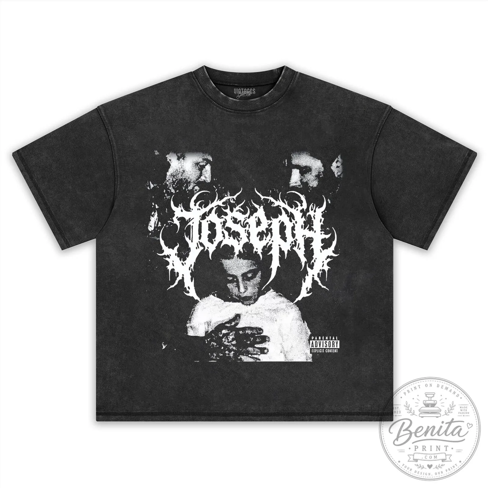 Joseph V2 Heavy Metal Band Album Cover Art Black T-Shirt 12 Joseph V2 Heavy Metal Band Album Cover Art Black T-Shirt