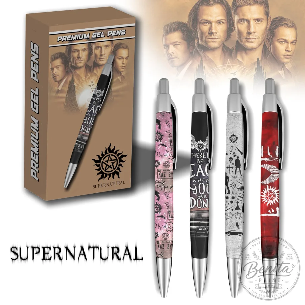 Supernatural Dean Winchester Sam Winchester Castiel Premium Gel Pen Set Supernatural Dean Winchester Sam Winchester Castiel Premium Gel Pen Set